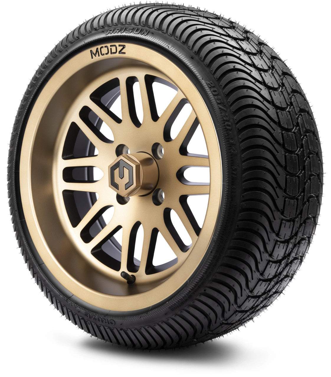 MODZ® 14" Mayhem Bronze - LowPro Street Tire and Wheels Combo
