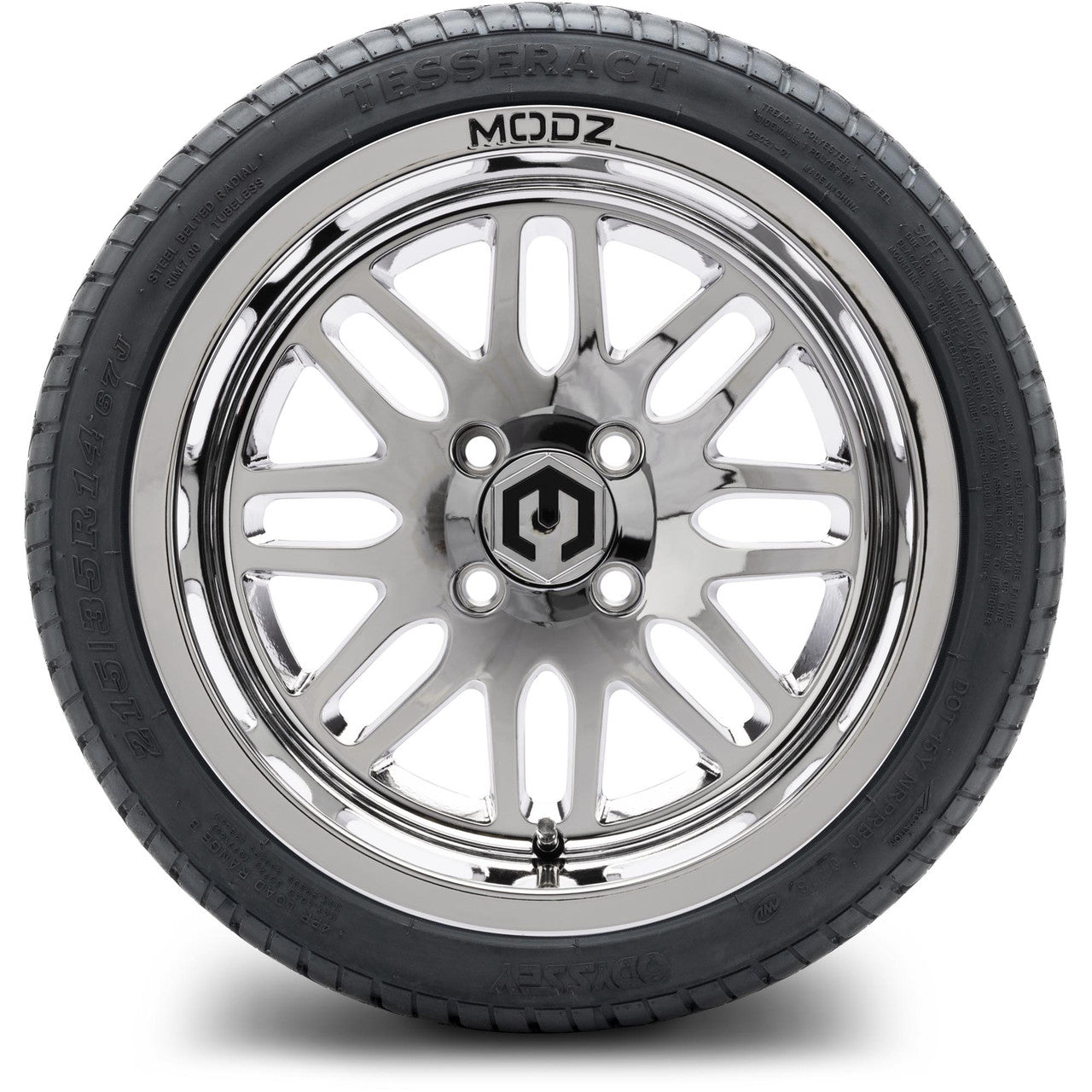 MODZ® 14" Mayhem Chrome - LowPro Street Tire and Wheels Combo