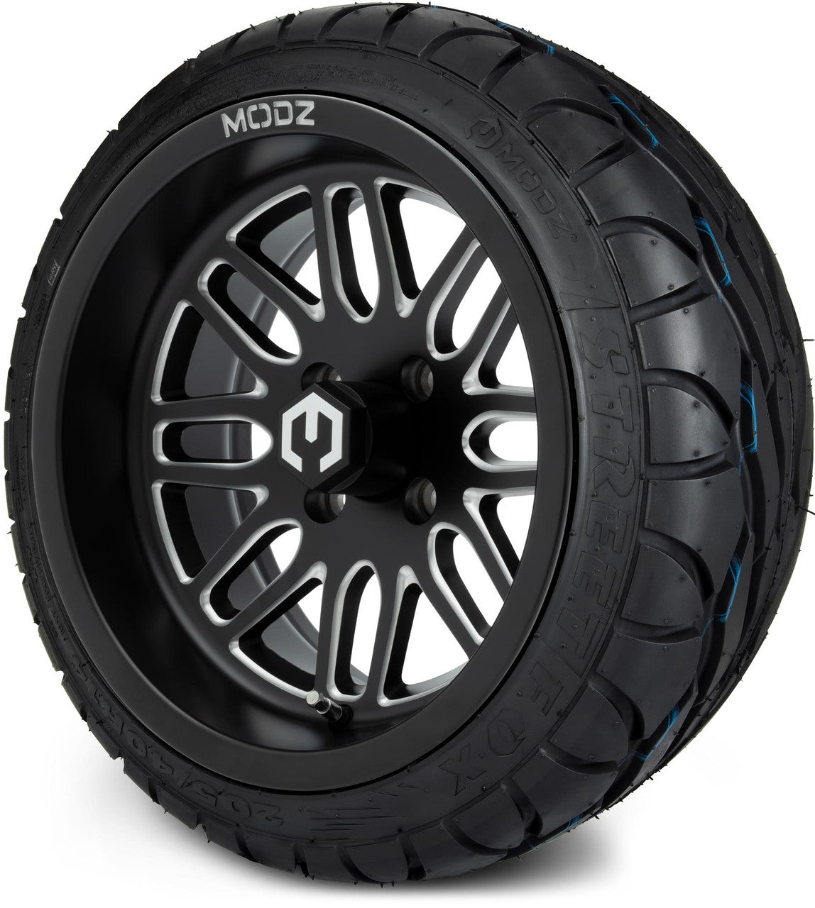 MODZ® 14" Mayhem Matte Black Ball Mill - LowPro Street Tire and Wheels Combo
