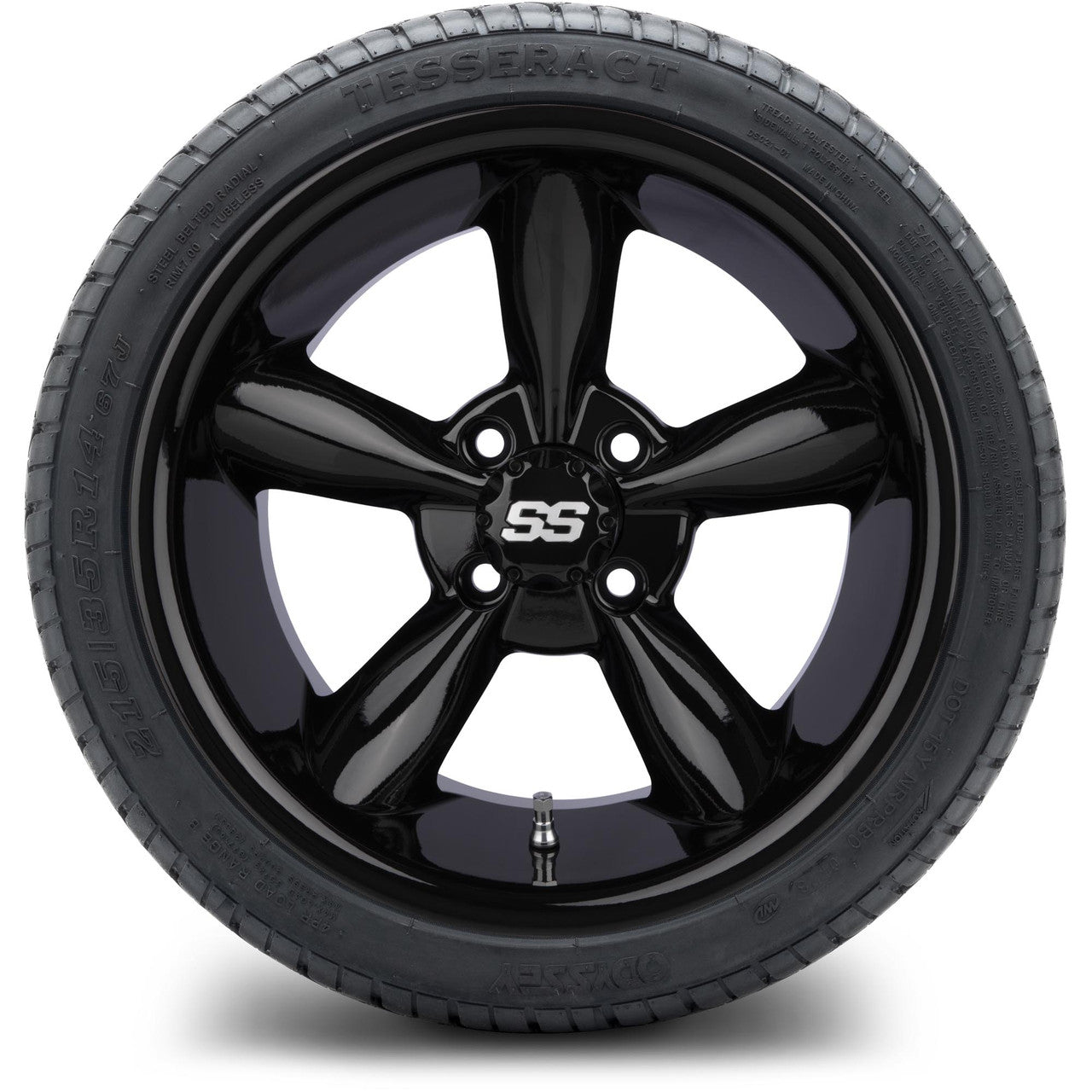 MODZ® 14" Godfather Glossy Black - LowPro Street Tire and Wheels Combo