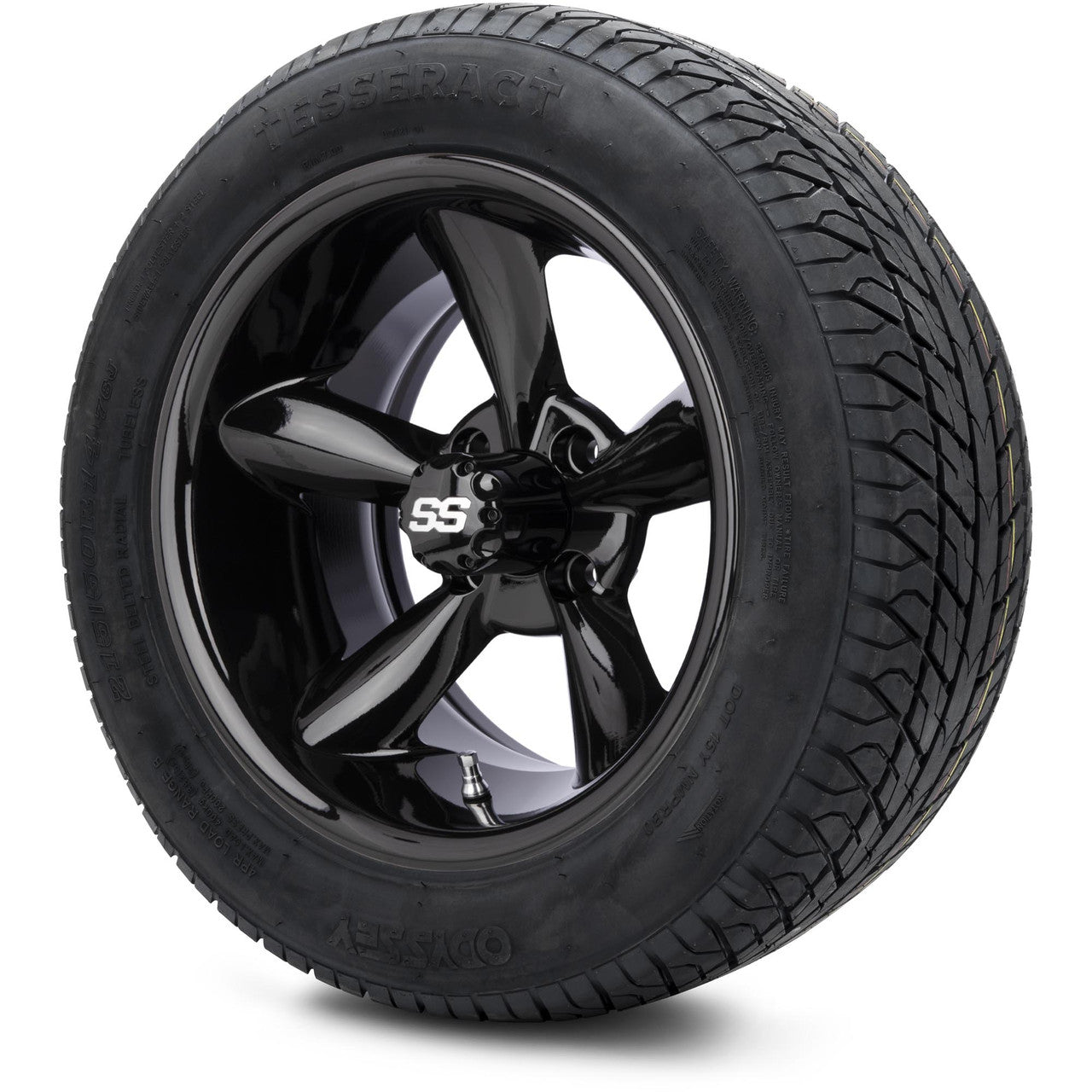 MODZ® 14" Godfather Glossy Black - Lifted Tires and Wheels Combo