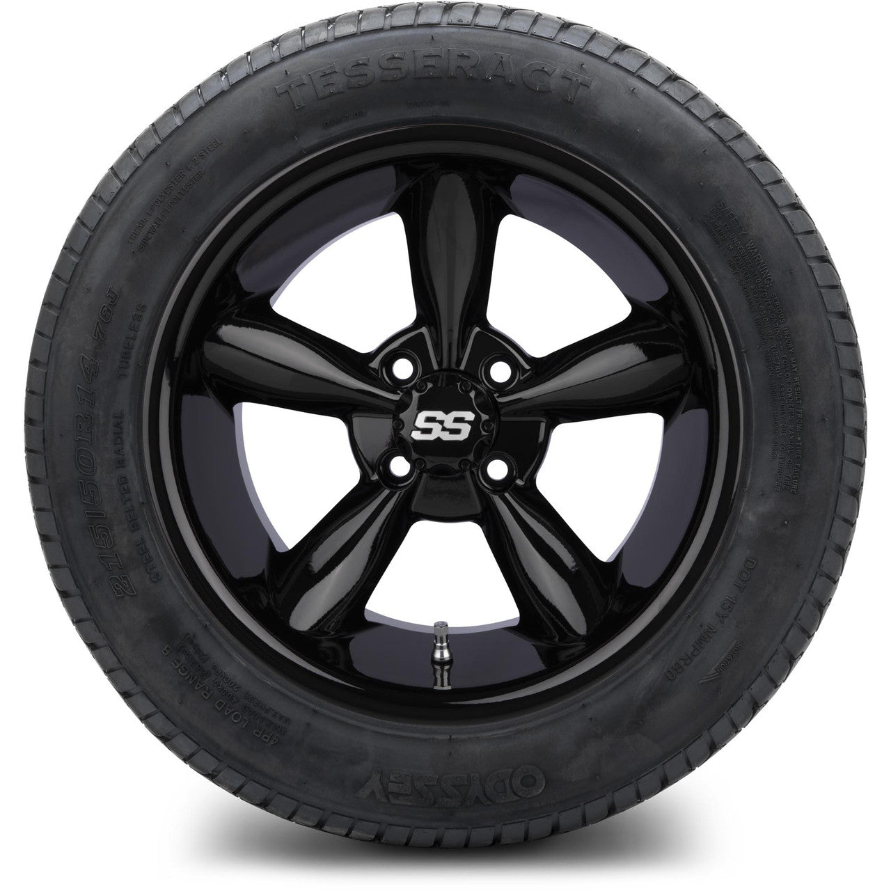 MODZ® 14" Godfather Glossy Black - Lifted Tires and Wheels Combo