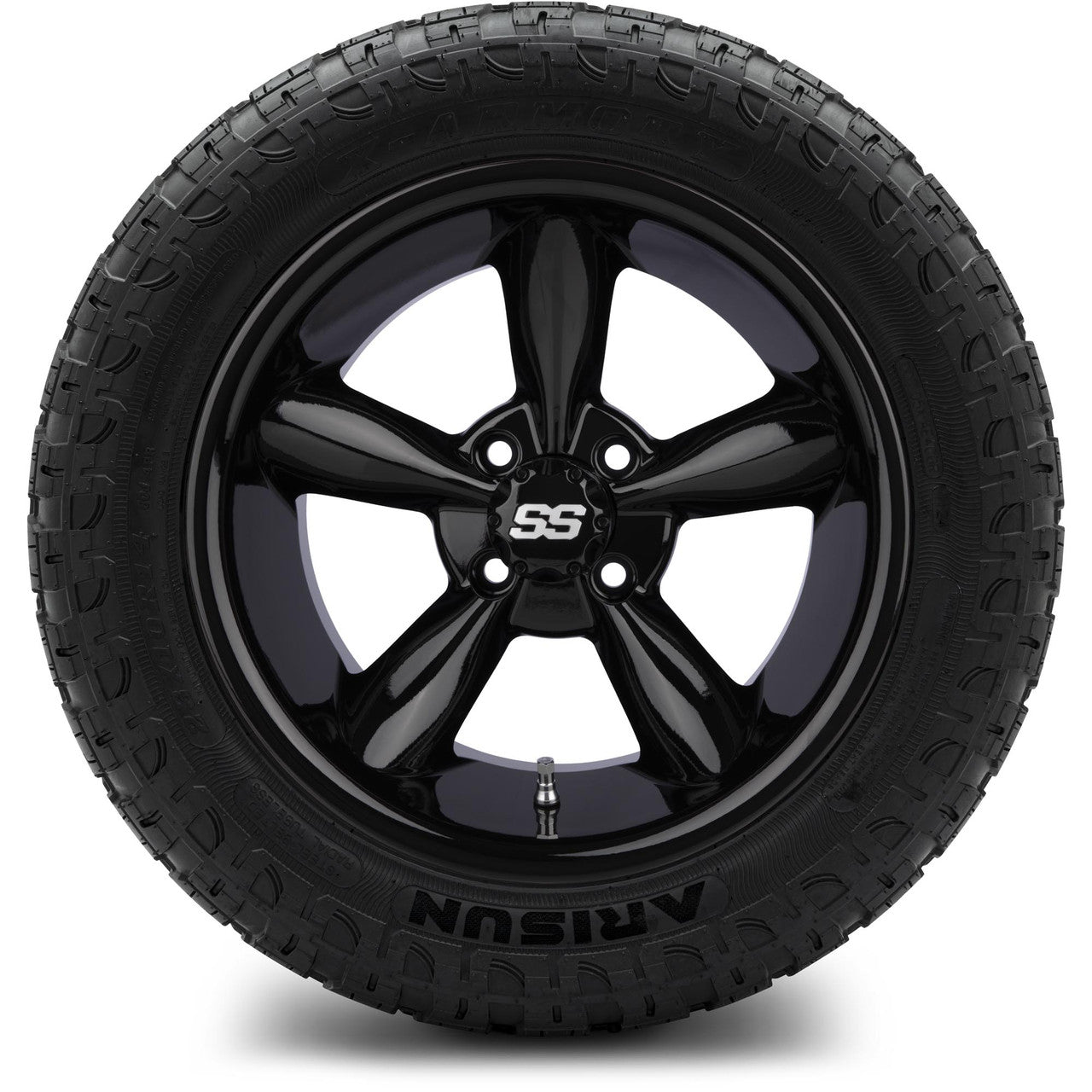 MODZ® 14" Godfather Glossy Black - Lifted Tires and Wheels Combo