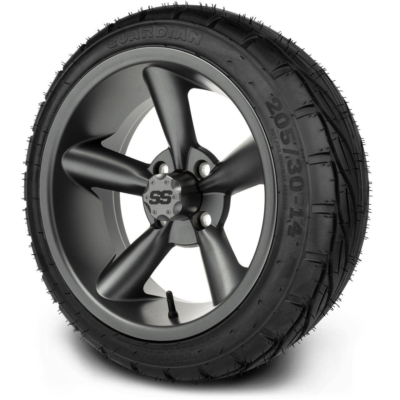 MODZ® 14" Godfather Gunmetal - LowPro Street Tire and Wheels Combo