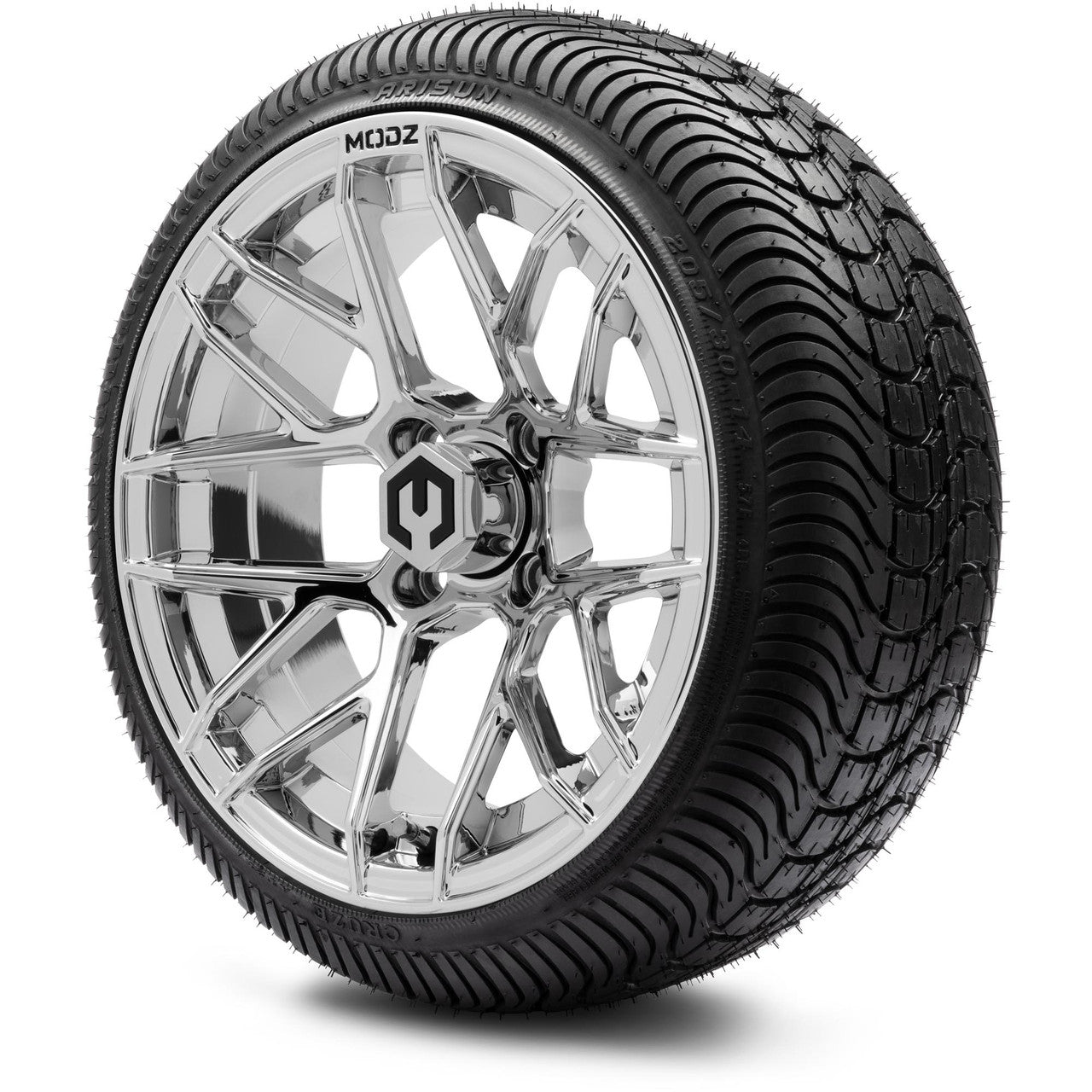 MODZ® 14" Matrix Chrome - LowPro Street Tire and Wheels Combo