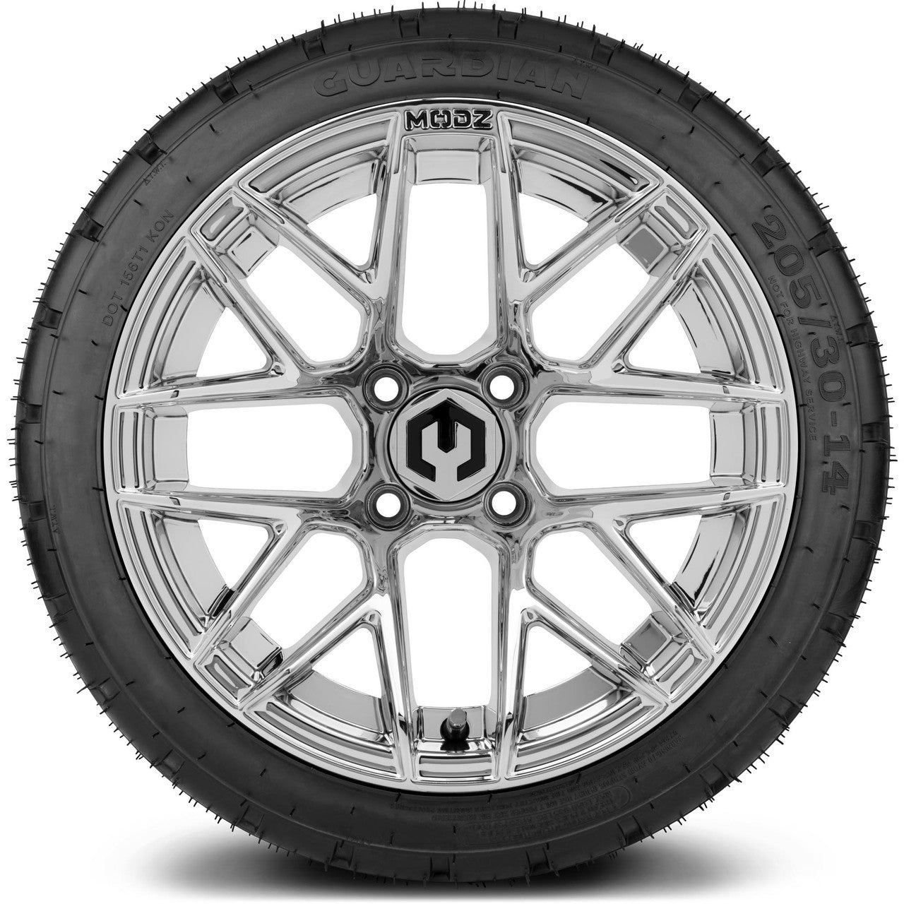 MODZ® 14" Matrix Chrome - LowPro Street Tire and Wheels Combo