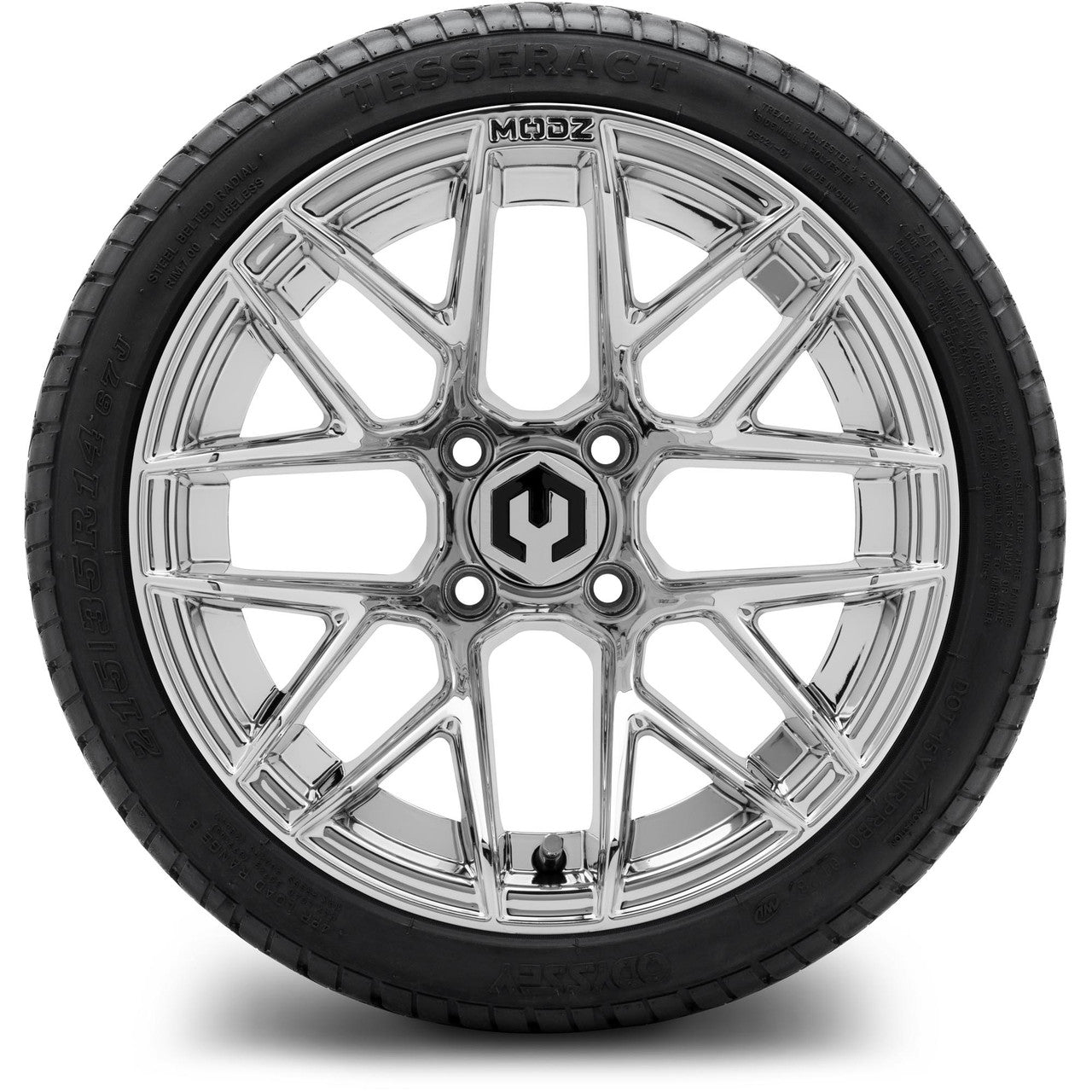 MODZ® 14" Matrix Chrome - LowPro Street Tire and Wheels Combo