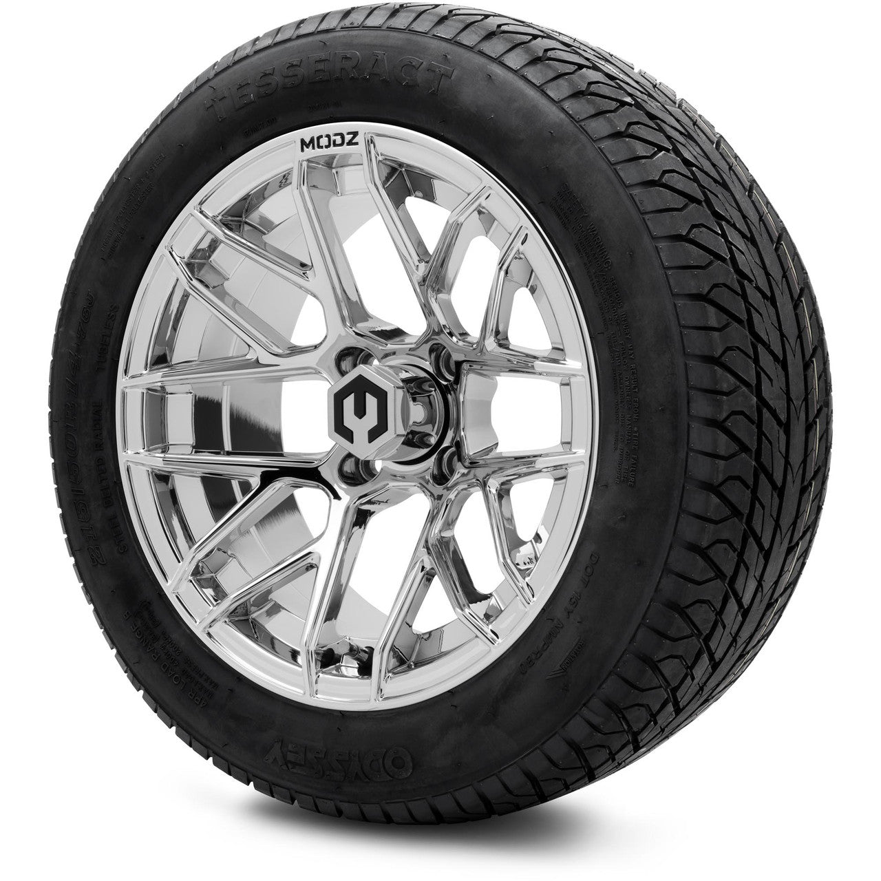 MODZ® 14" Matrix Chrome - Lifted Tires and Wheels Combo
