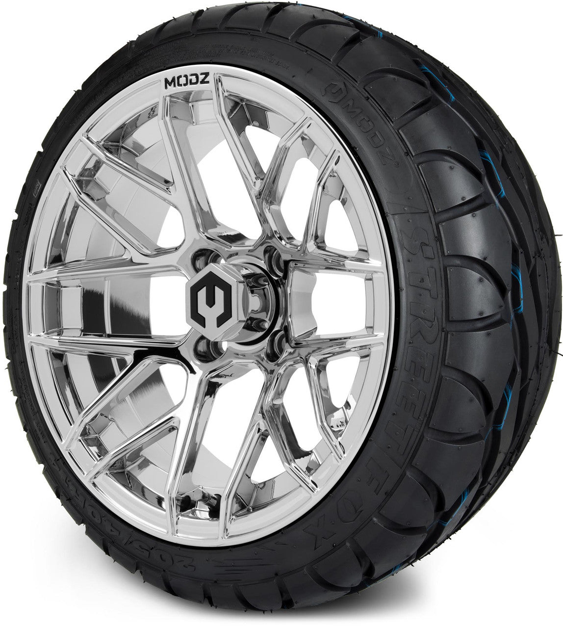 MODZ® 14" Matrix Chrome - LowPro Street Tire and Wheels Combo