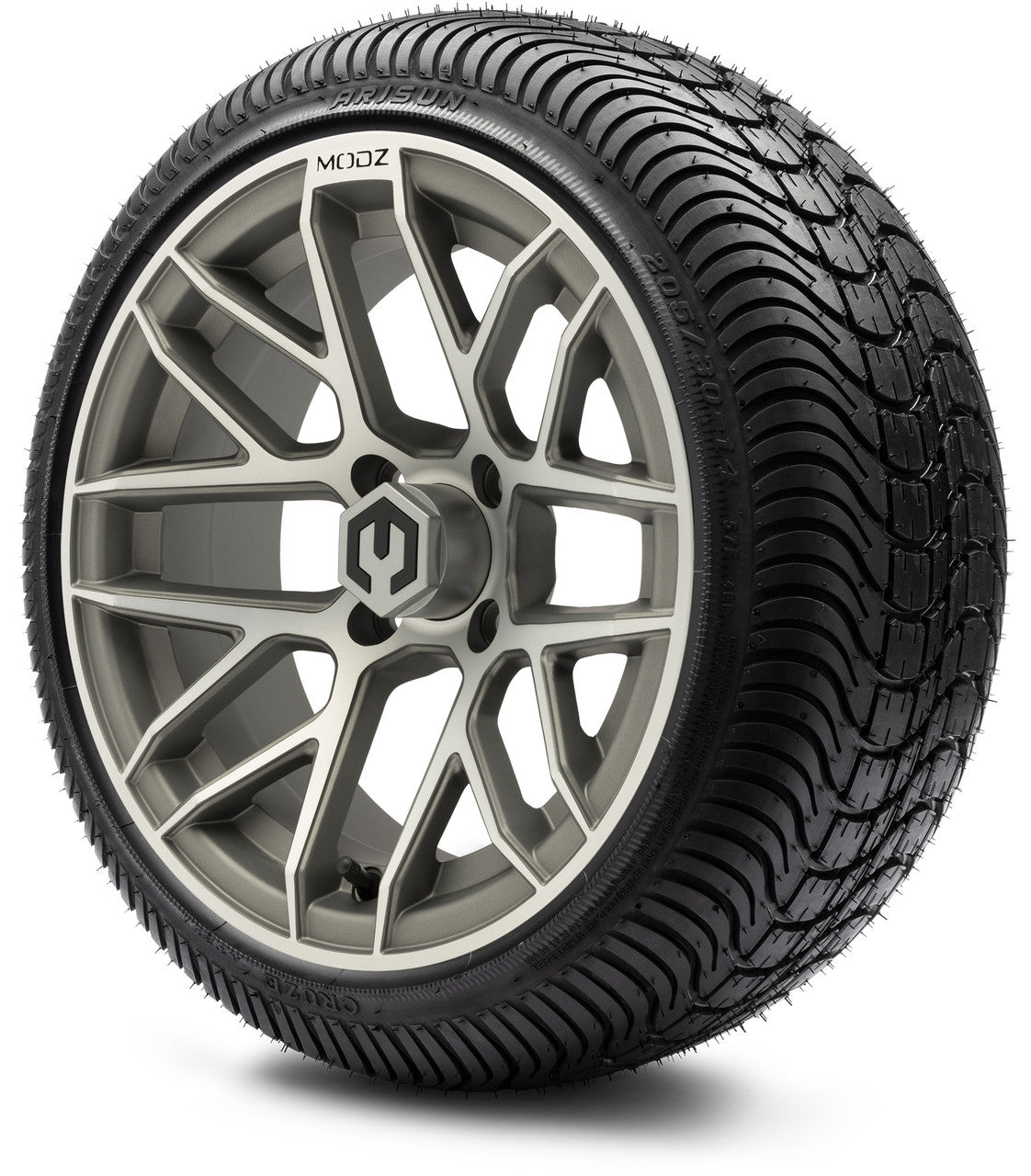 MODZ® 14" Matrix Gunmetal - LowPro Street Tire and Wheels Combo
