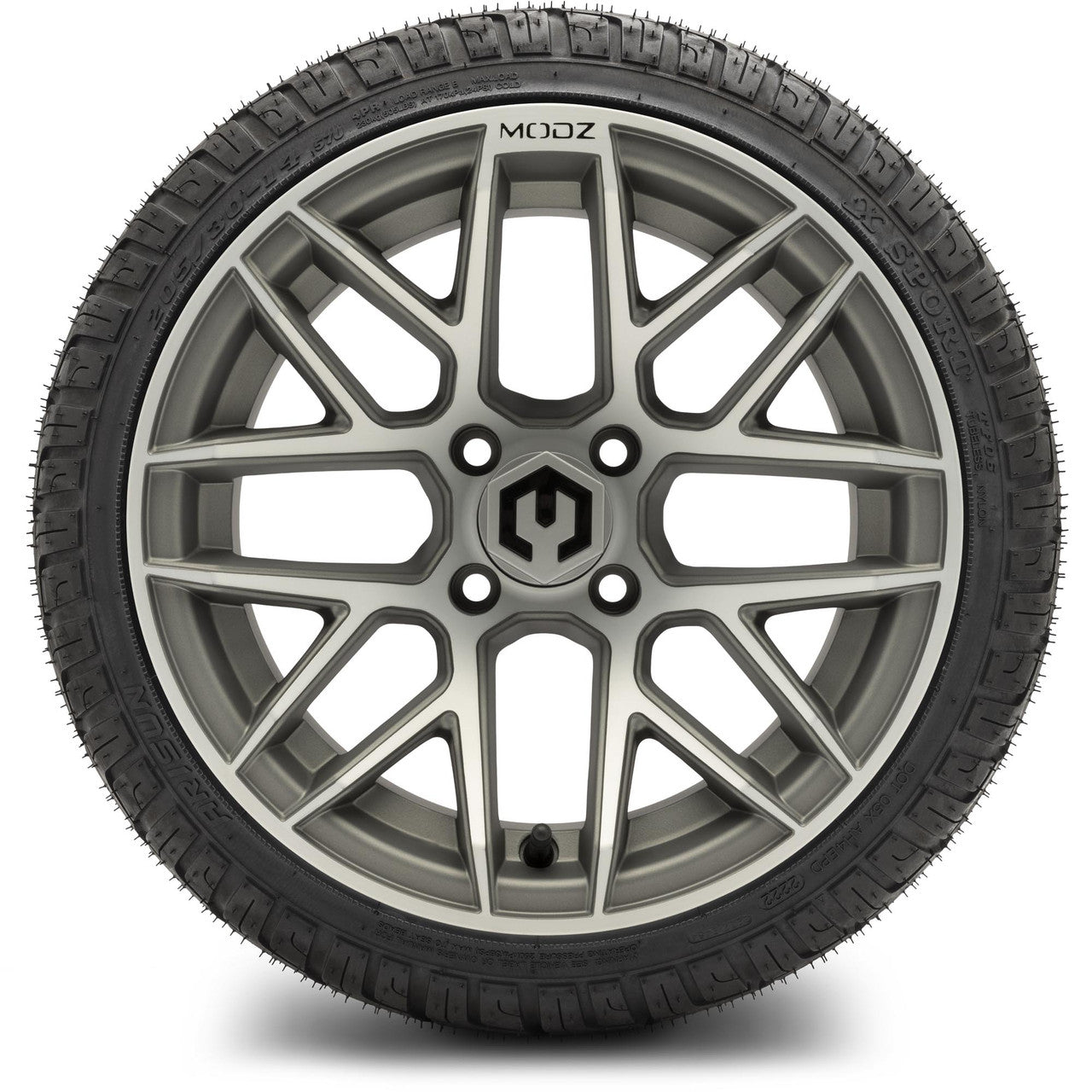 MODZ® 14" Matrix Gunmetal - LowPro Street Tire and Wheels Combo