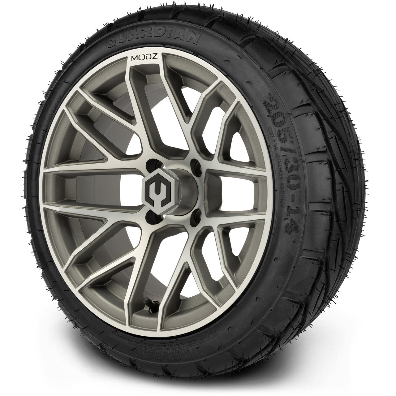 MODZ® 14" Matrix Gunmetal - LowPro Street Tire and Wheels Combo