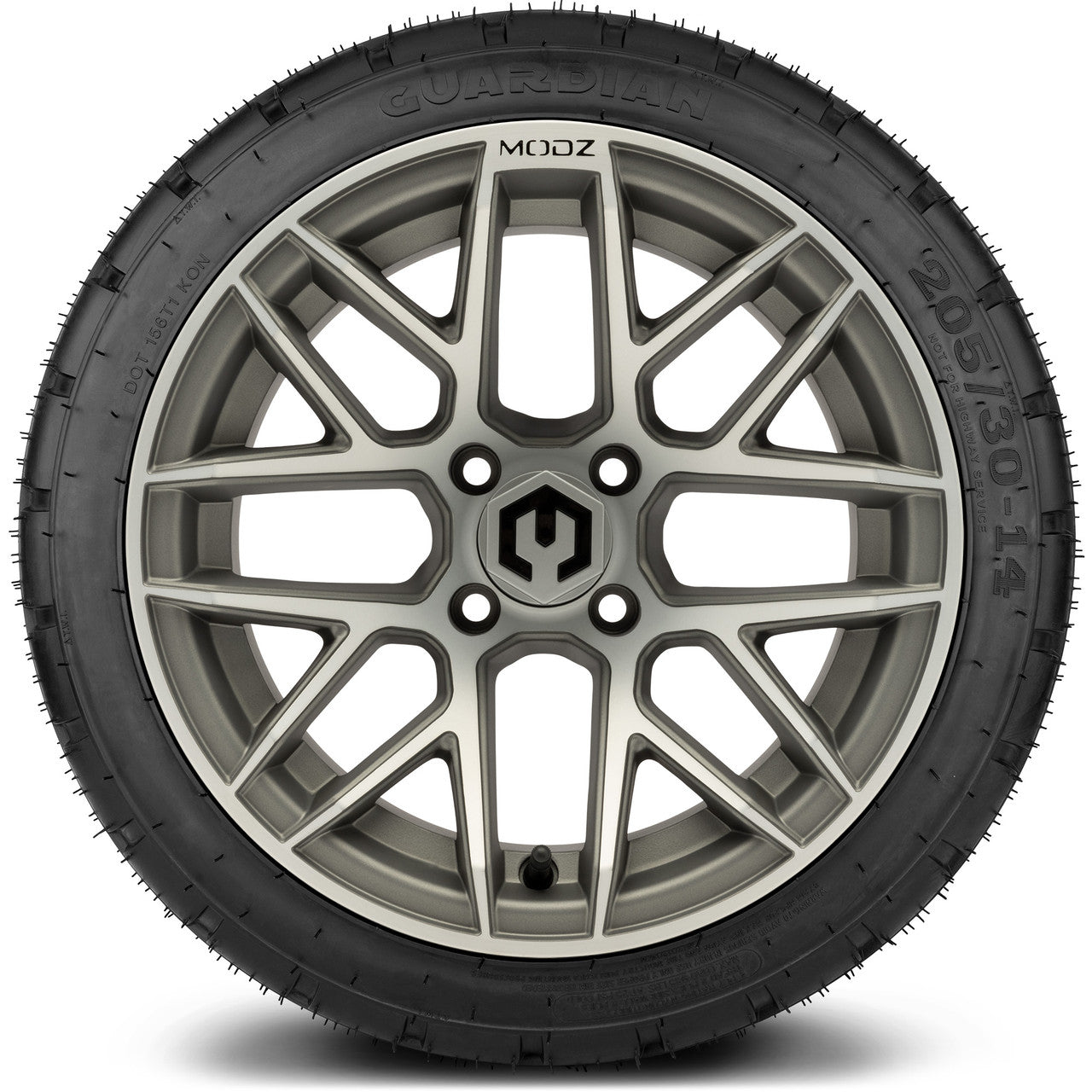 MODZ® 14" Matrix Gunmetal - LowPro Street Tire and Wheels Combo