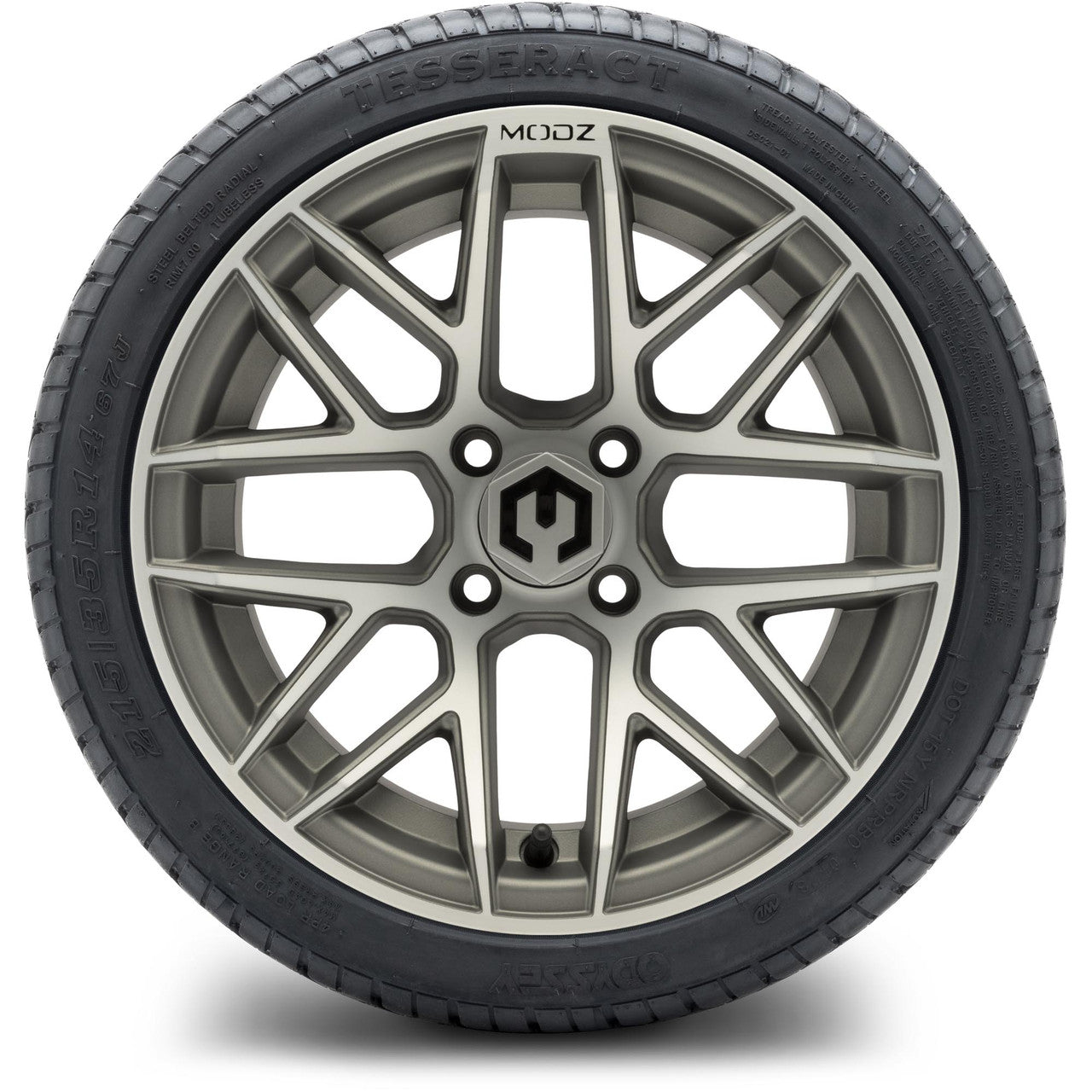 MODZ® 14" Matrix Gunmetal - LowPro Street Tire and Wheels Combo
