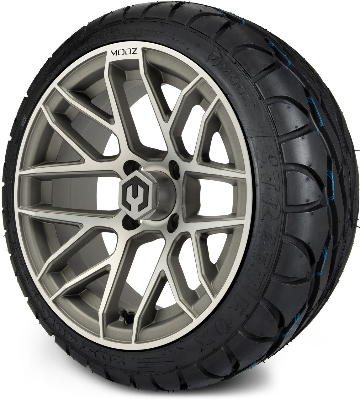 MODZ® 14" Matrix Gunmetal - LowPro Street Tire and Wheels Combo