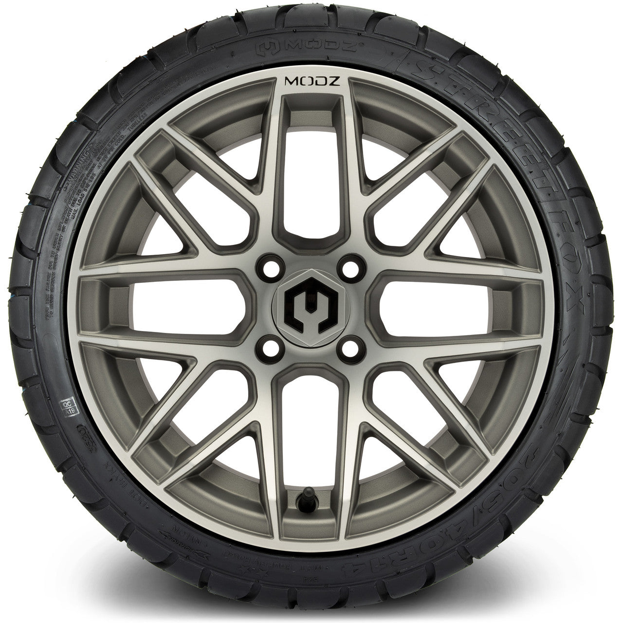MODZ® 14" Matrix Gunmetal - LowPro Street Tire and Wheels Combo