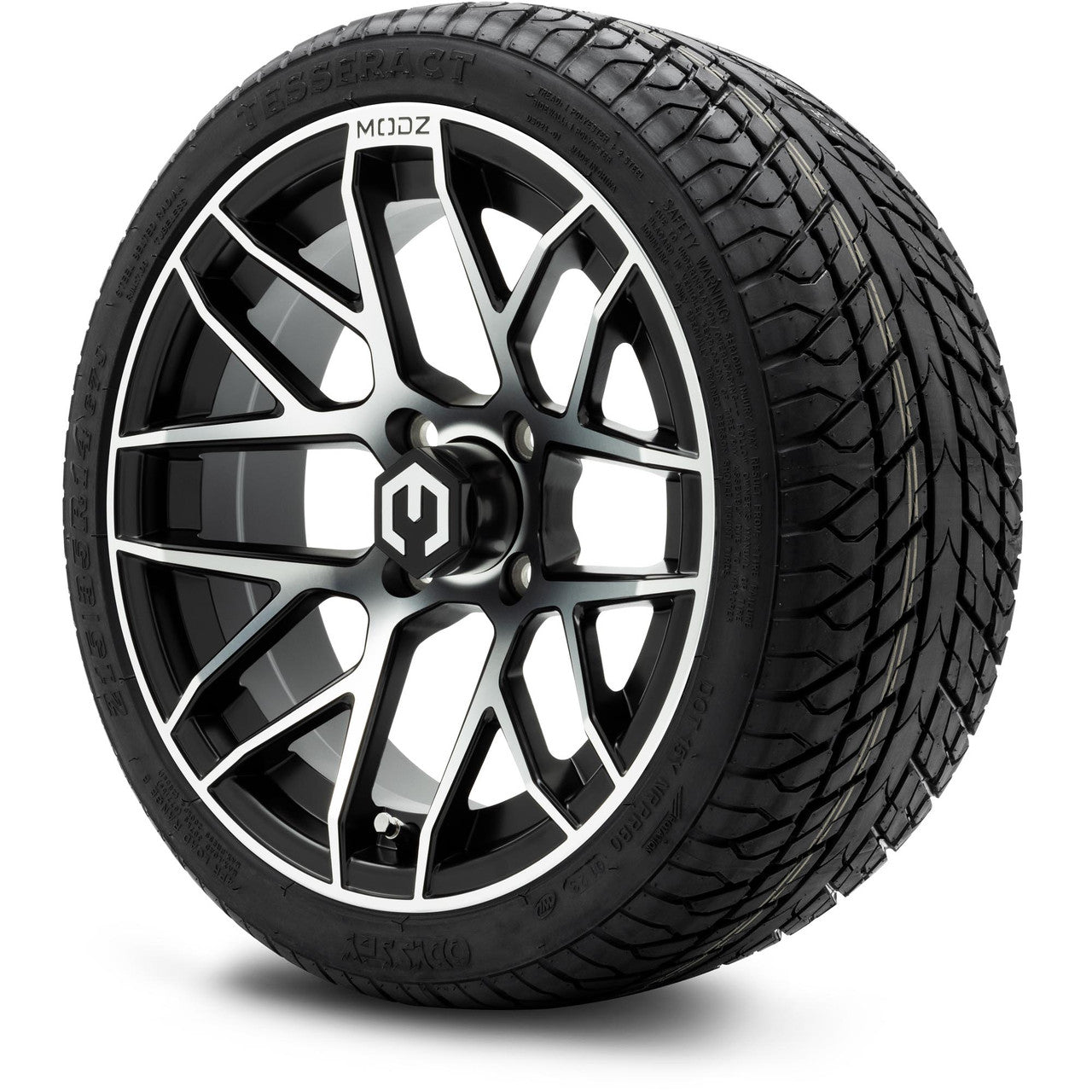 MODZ® 14" Matrix Machined Black - LowPro Street Tire and Wheels Combo