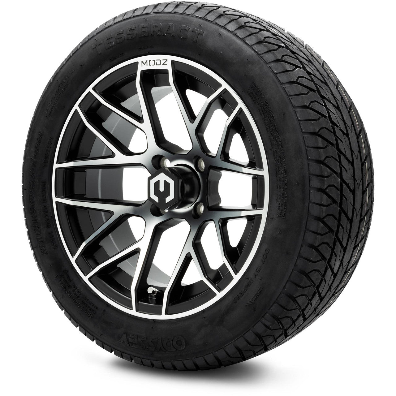 MODZ® 14" Matrix Machined Black - Lifted Tires and Wheels Combo