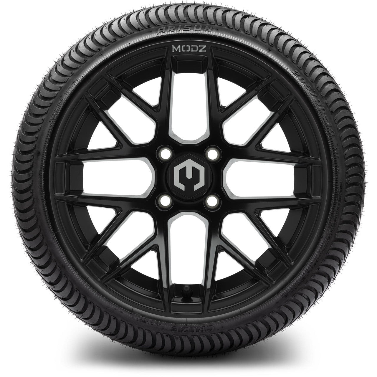 MODZ® 14" Matrix Matte Black - LowPro Street Tire and Wheels Combo