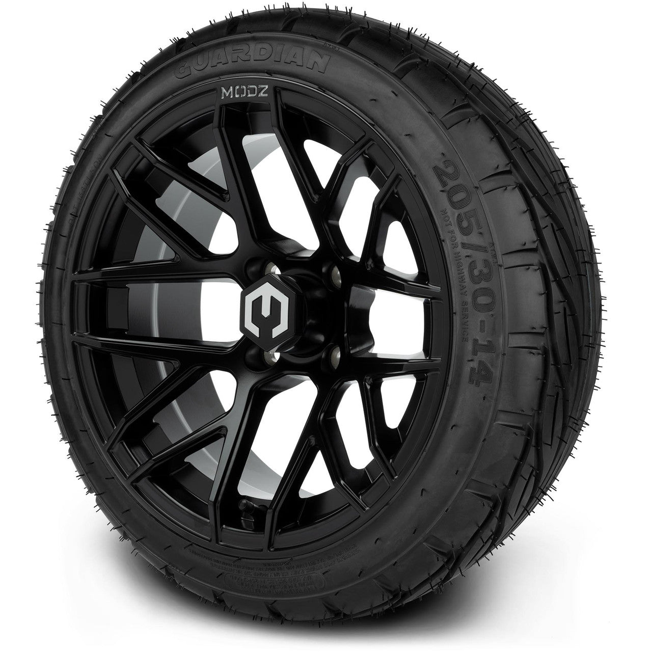 MODZ® 14" Matrix Matte Black - LowPro Street Tire and Wheels Combo
