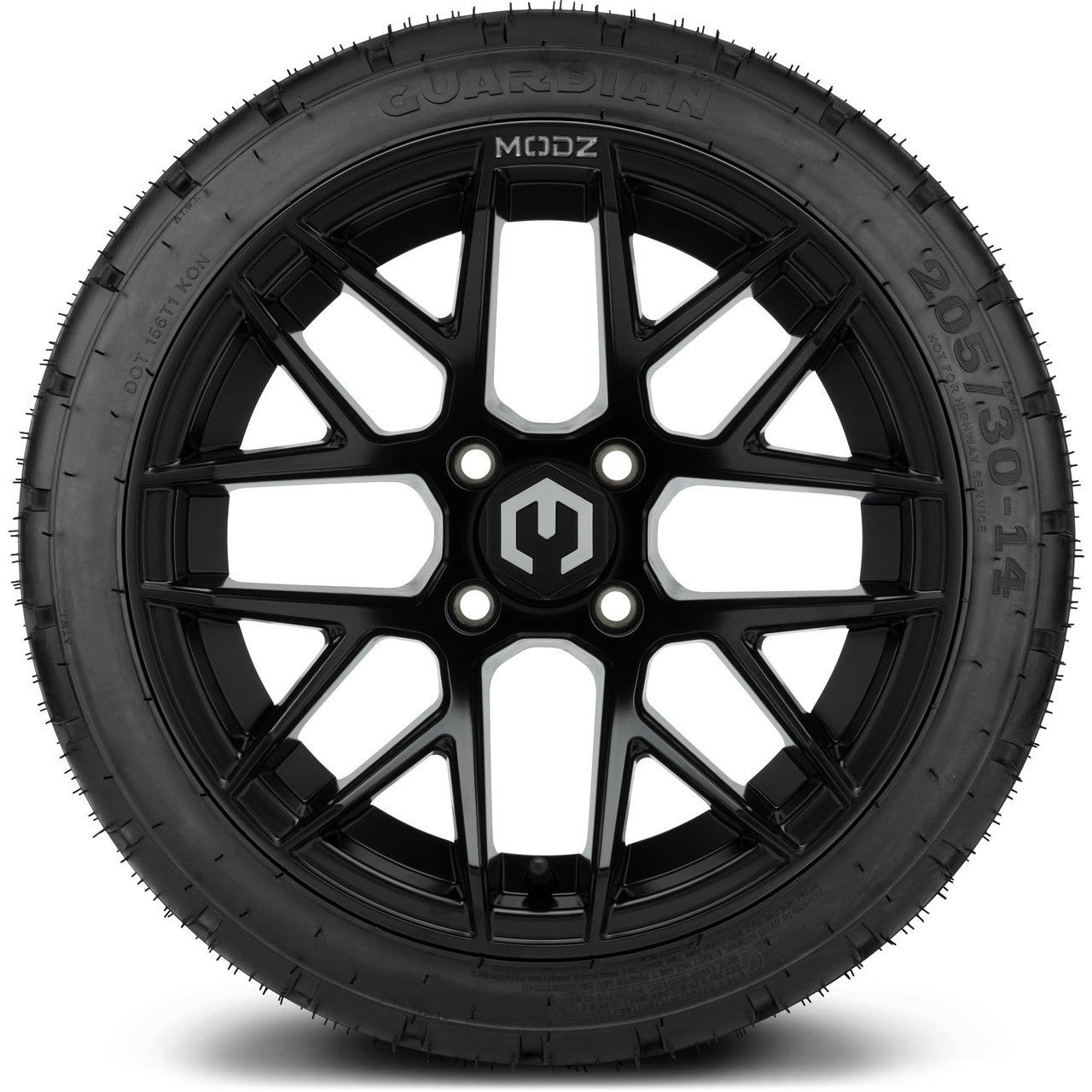 MODZ® 14" Matrix Matte Black - LowPro Street Tire and Wheels Combo