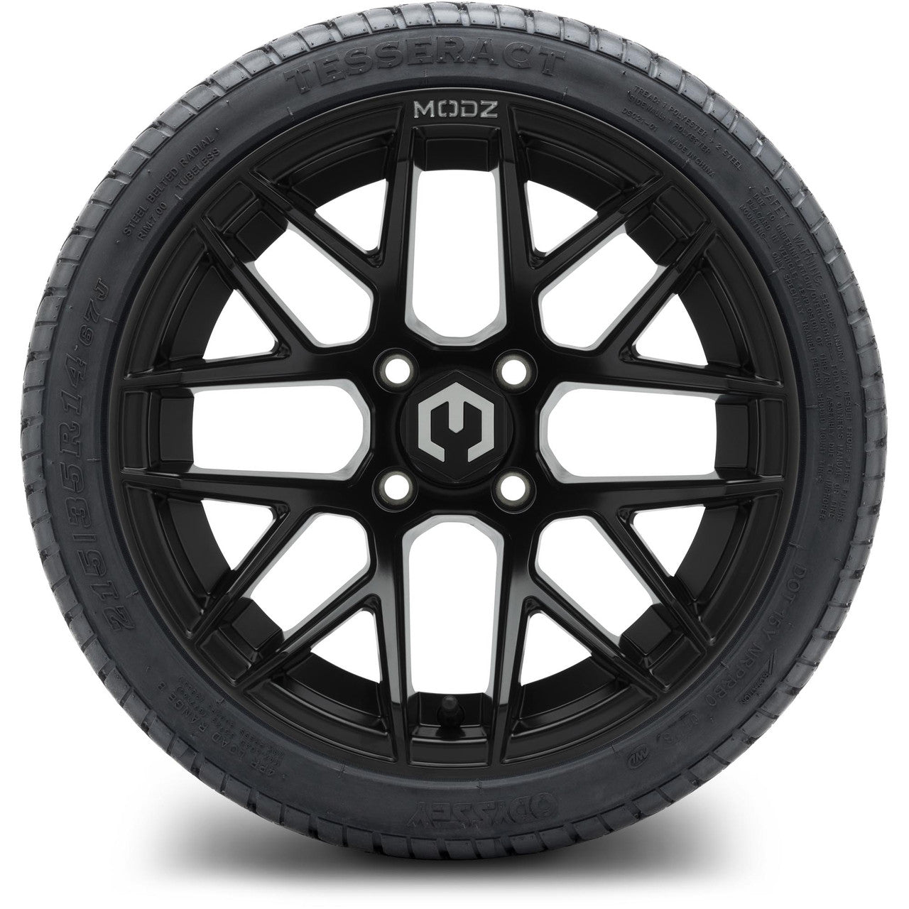 MODZ® 14" Matrix Matte Black - LowPro Street Tire and Wheels Combo