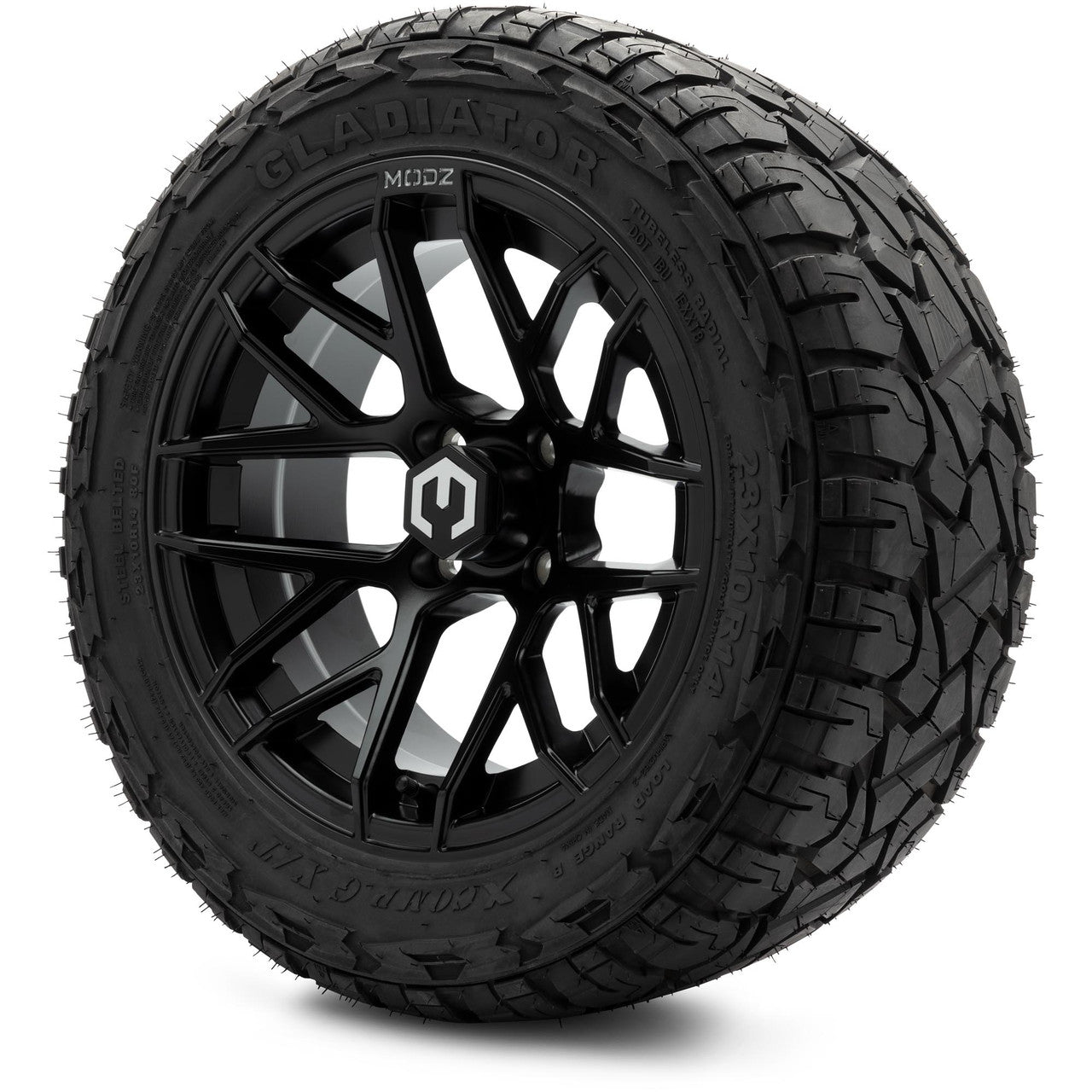 MODZ® 14" Matrix Matte Black - Lifted Tires and Wheels Combo