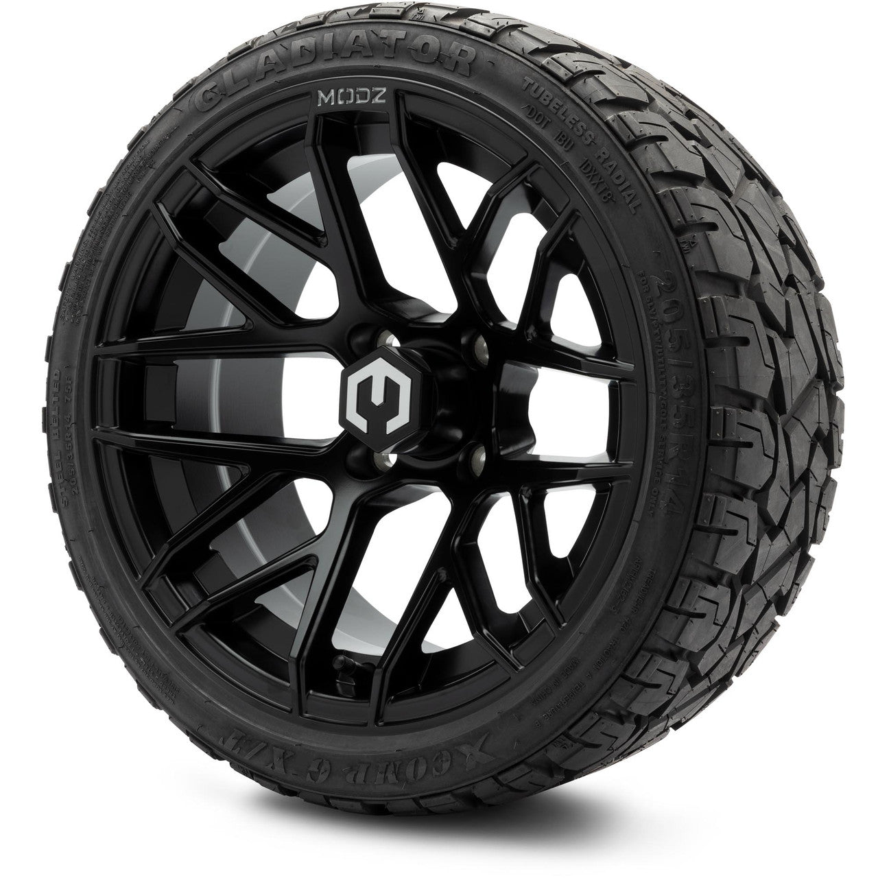 MODZ® 14" Matrix Matte Black - LowPro Street Tire and Wheels Combo