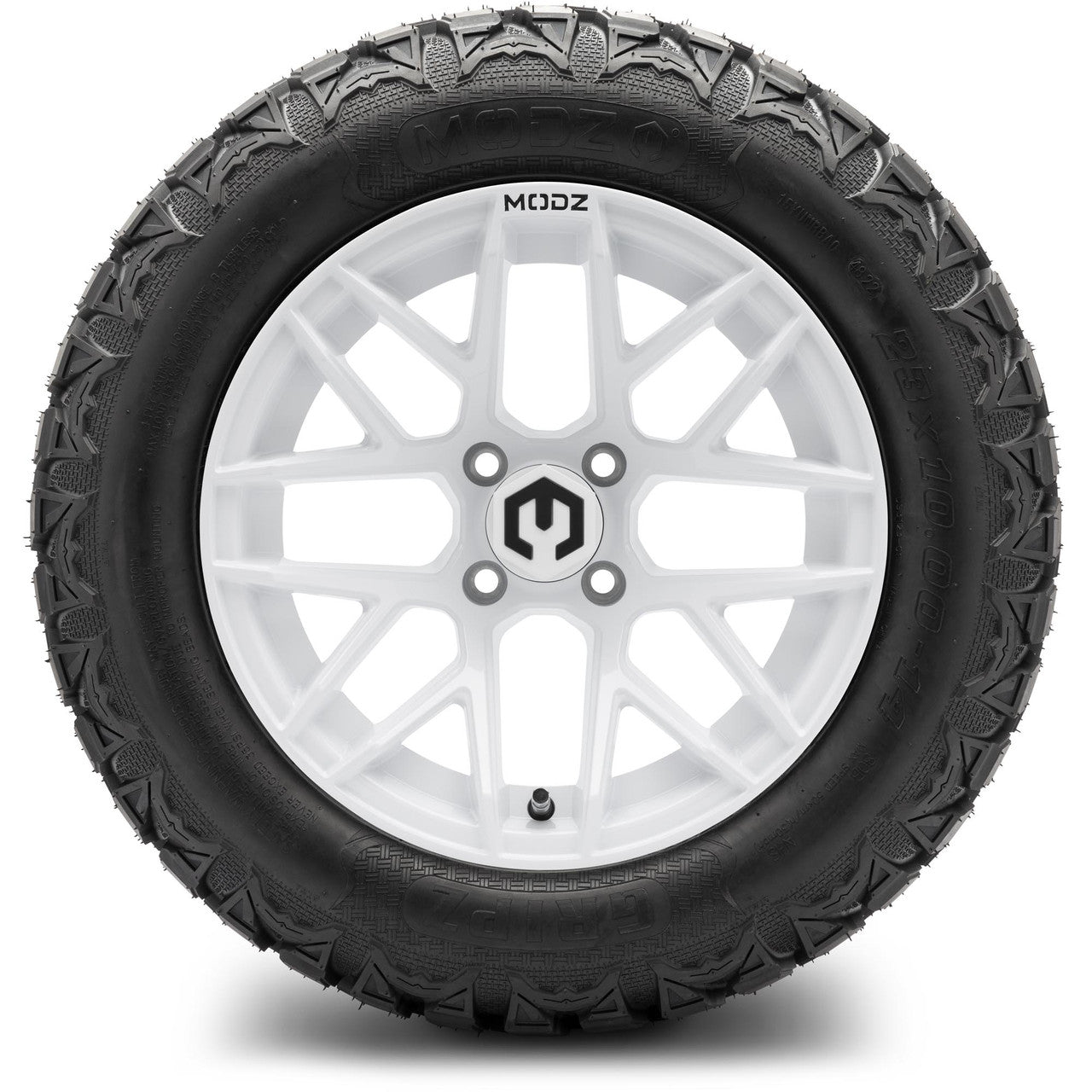 MODZ® 14" Matrix Glossy White - Lifted Tires and Wheels Combo