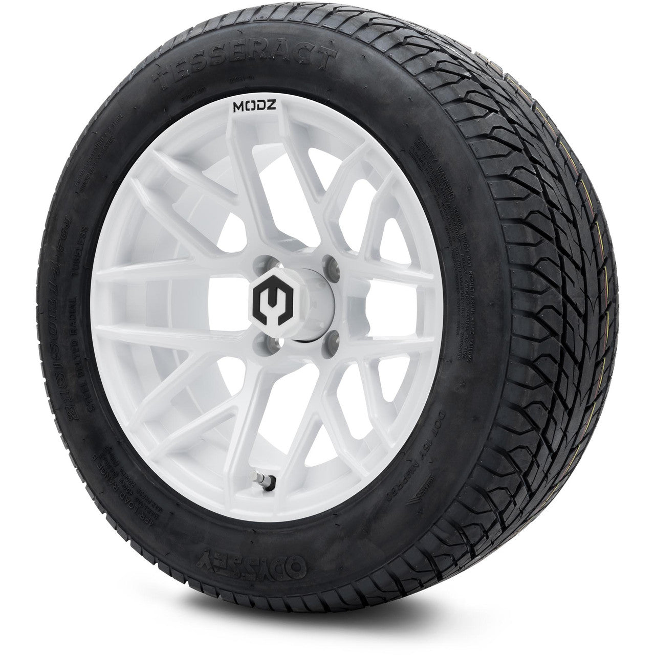 MODZ® 14" Matrix Glossy White - Lifted Tires and Wheels Combo
