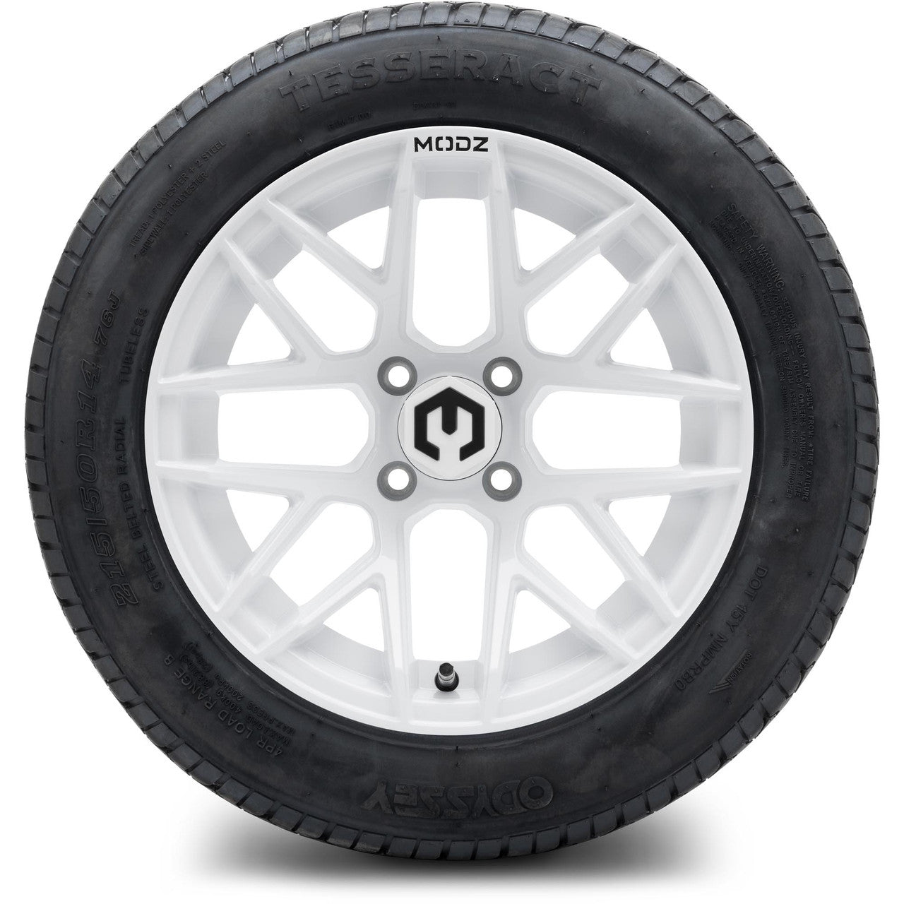 MODZ® 14" Matrix Glossy White - Lifted Tires and Wheels Combo
