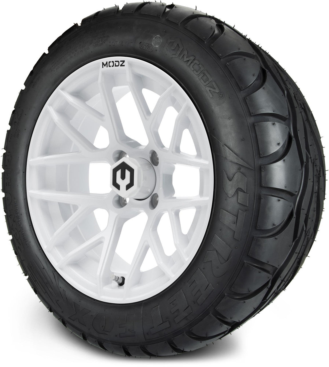 MODZ® 14" Matrix Glossy White - Lifted Tires and Wheels Combo