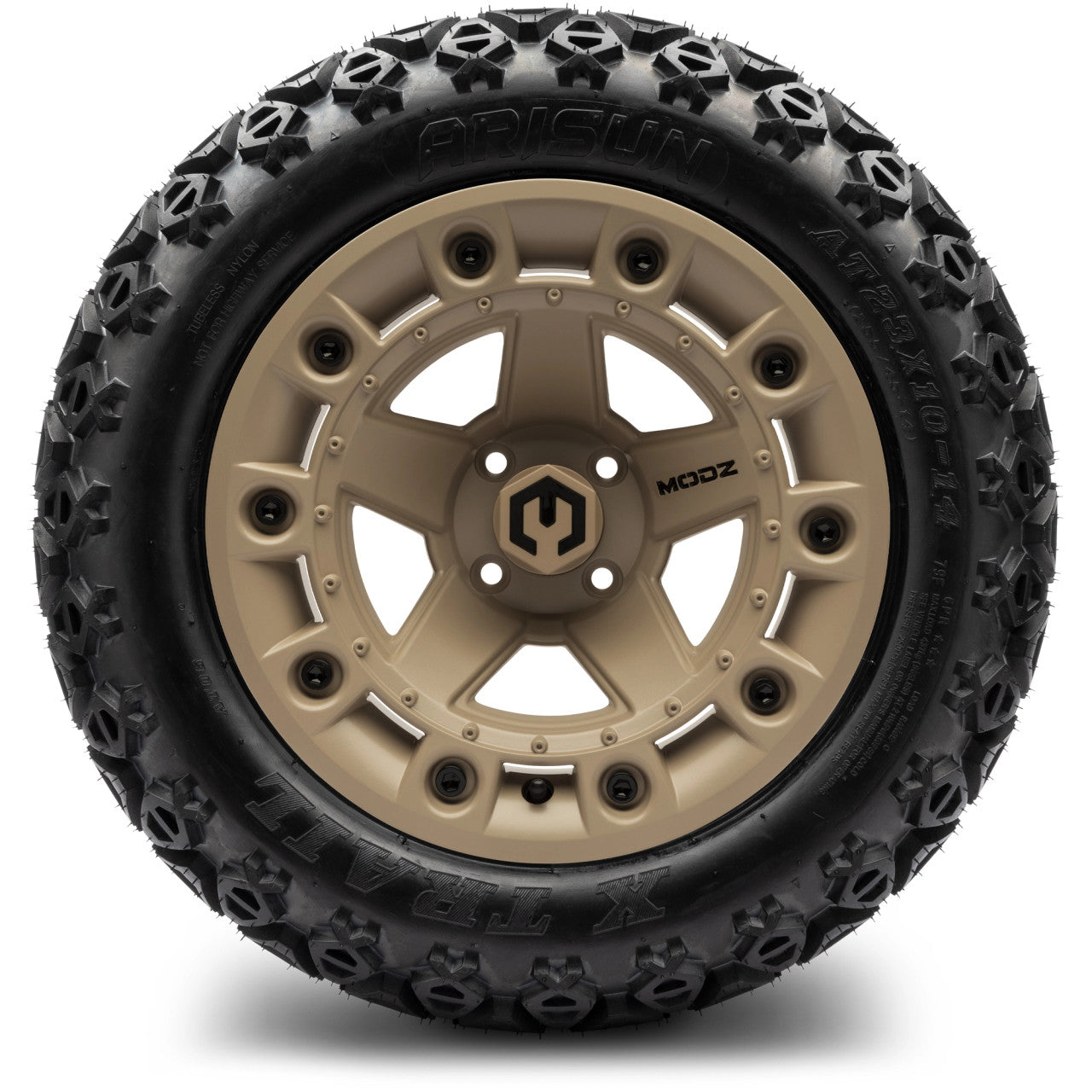 MODZ® 14" Defender Sand - Lifted Tires and Wheels Combo