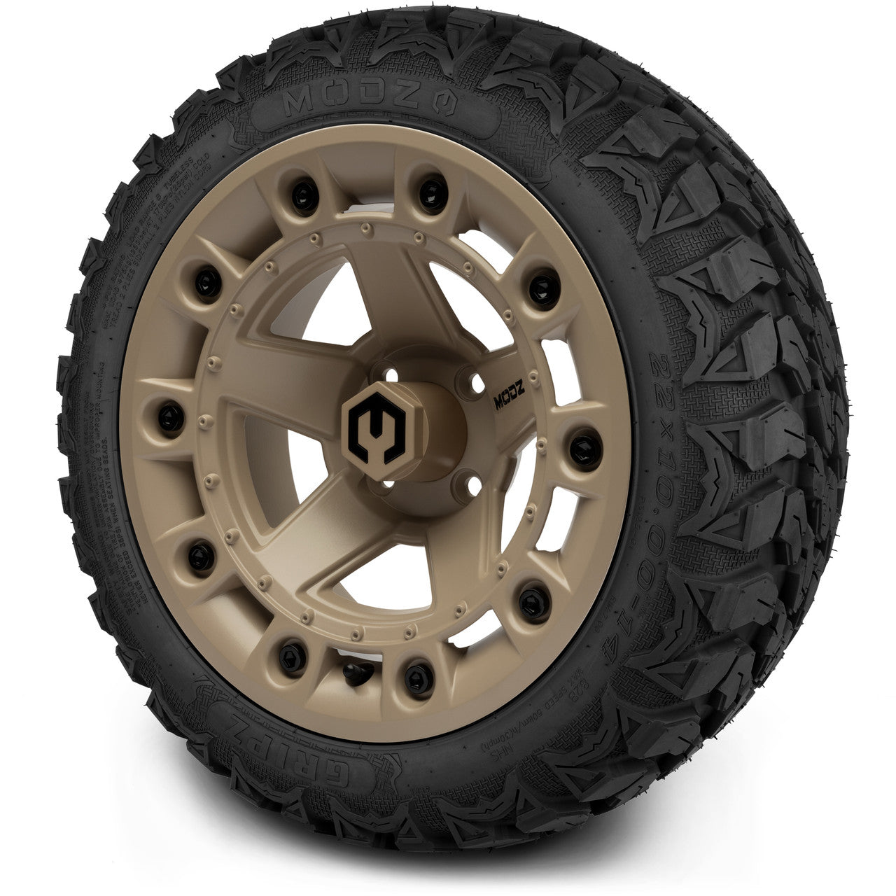 MODZ® 14" Defender Sand - Lifted Tires and Wheels Combo