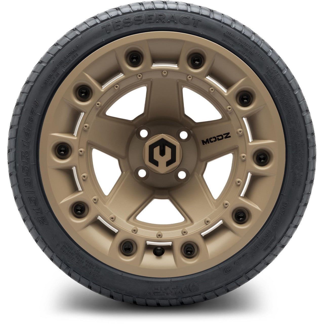 MODZ® 14" Defender Sand - LowPro Street Tire and Wheels Combo