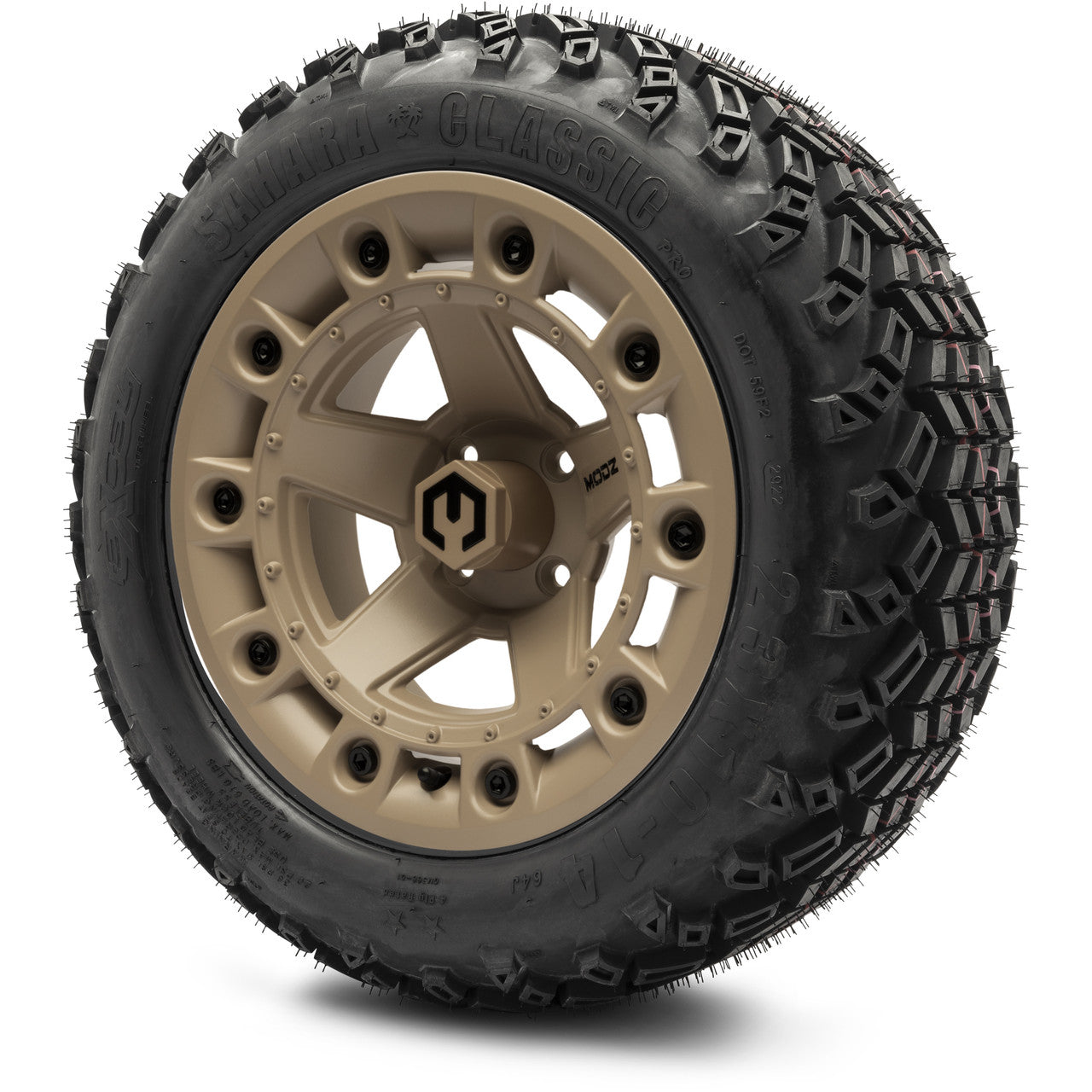 MODZ® 14" Defender Sand - Lifted Tires and Wheels Combo