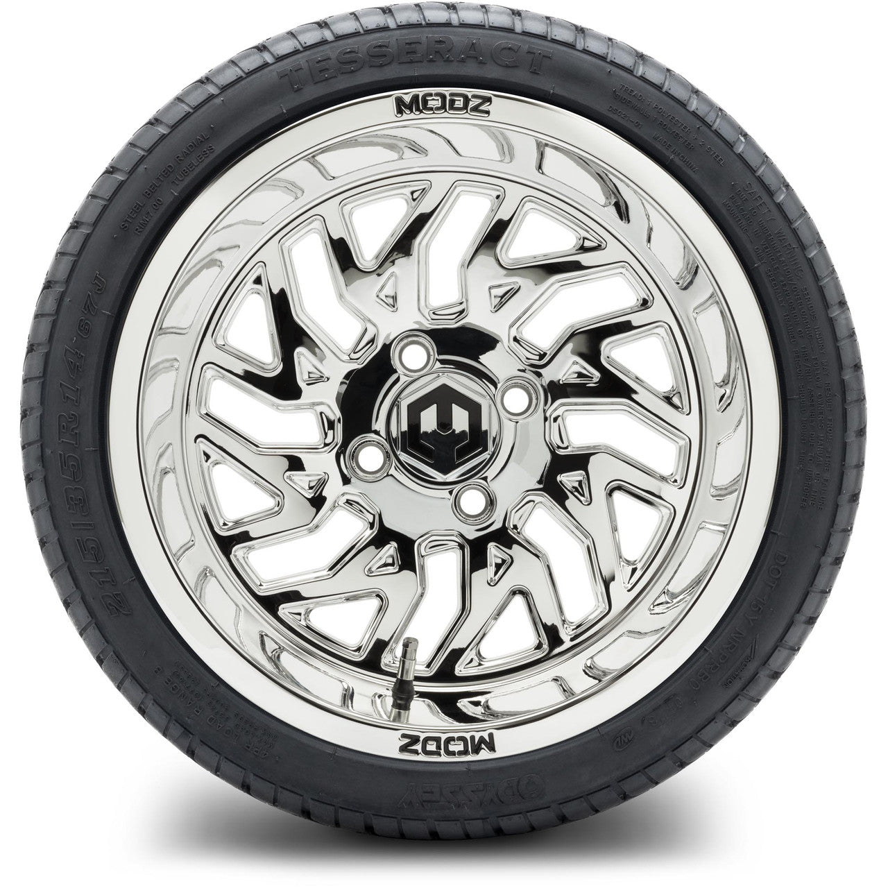 MODZ® 14" Carnage Chrome - LowPro Street Tire and Wheels Combo