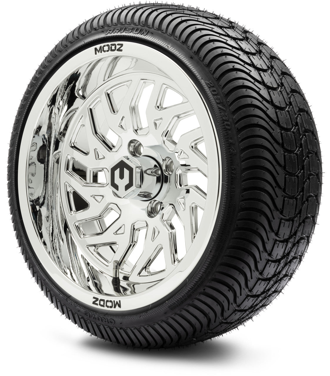 MODZ® 14" Carnage Chrome - LowPro Street Tire and Wheels Combo
