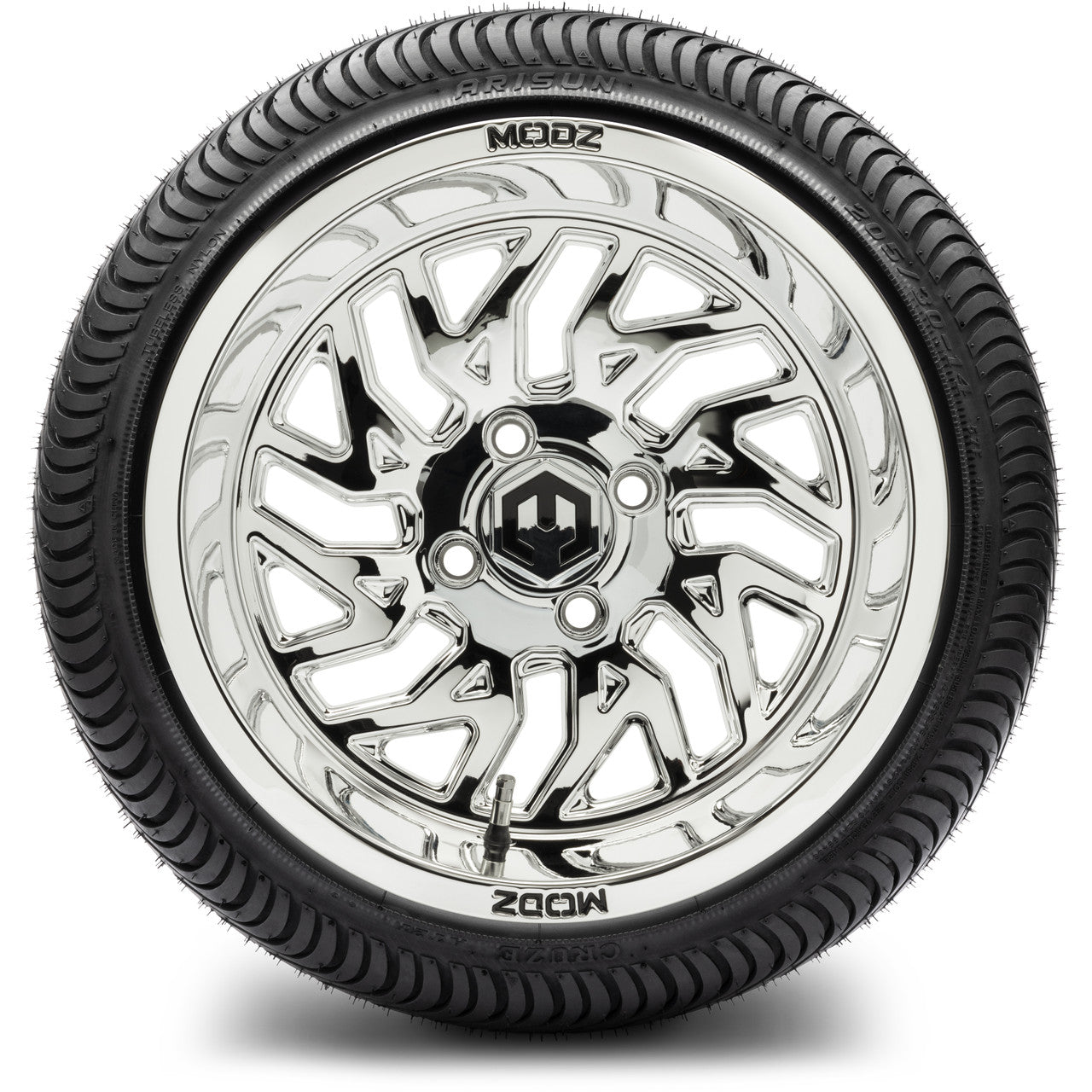 MODZ® 14" Carnage Chrome - LowPro Street Tire and Wheels Combo