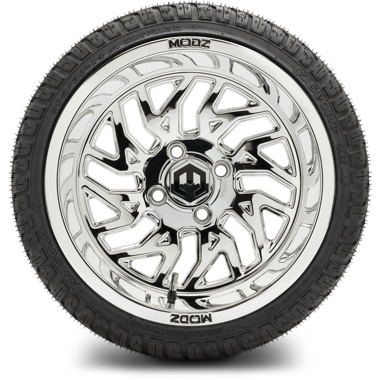 MODZ® 14" Carnage Chrome - LowPro Street Tire and Wheels Combo