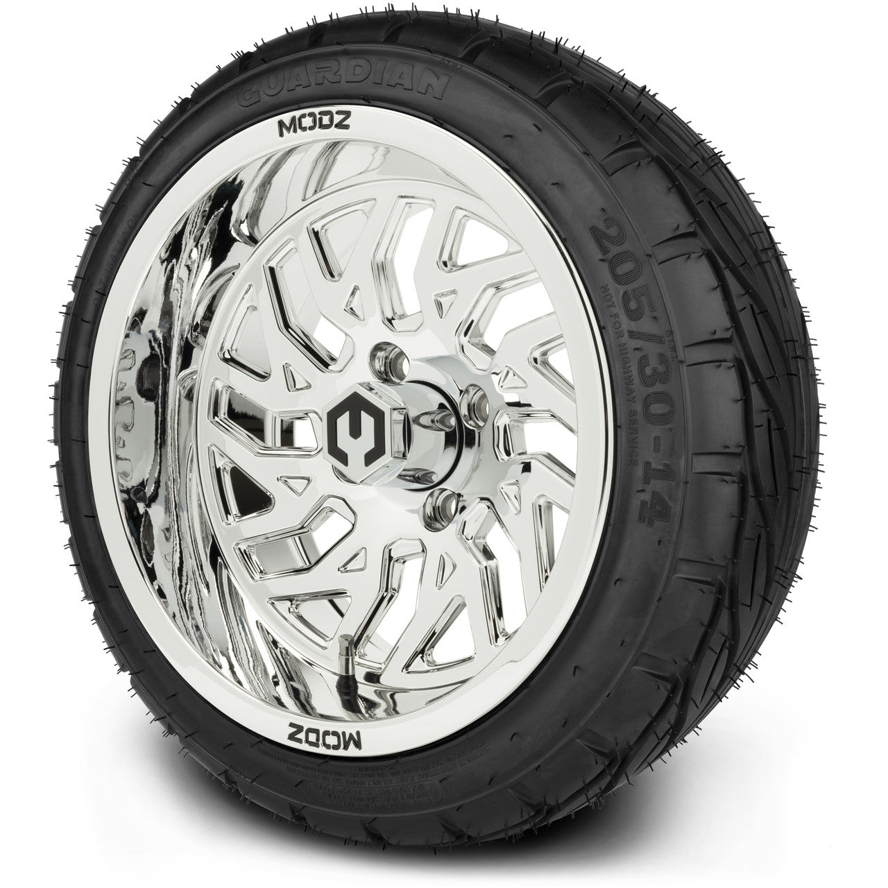 MODZ® 14" Carnage Chrome - LowPro Street Tire and Wheels Combo