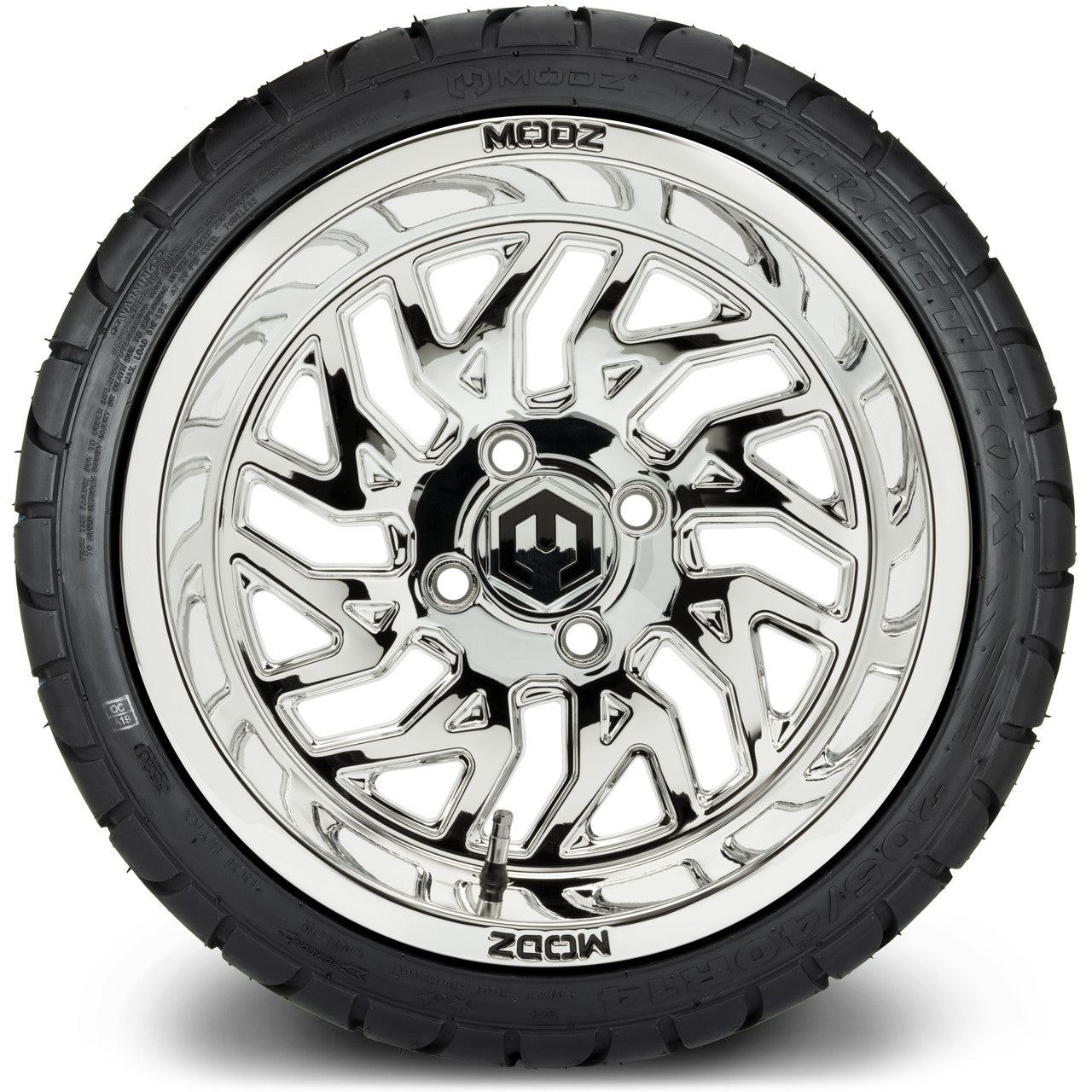 MODZ® 14" Carnage Chrome - LowPro Street Tire and Wheels Combo