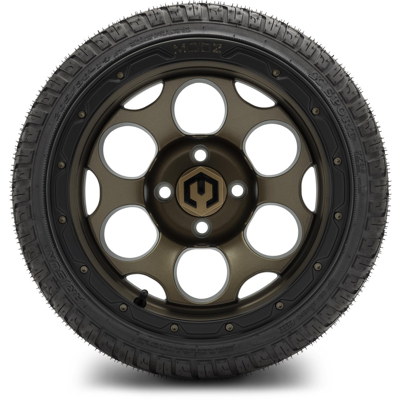 MODZ® 14" Militia Matte Bronze - LowPro Street Tire and Wheels Combo