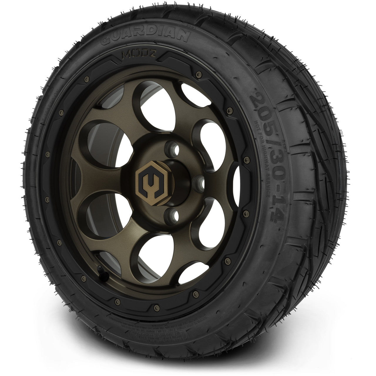 MODZ® 14" Militia Matte Bronze - LowPro Street Tire and Wheels Combo