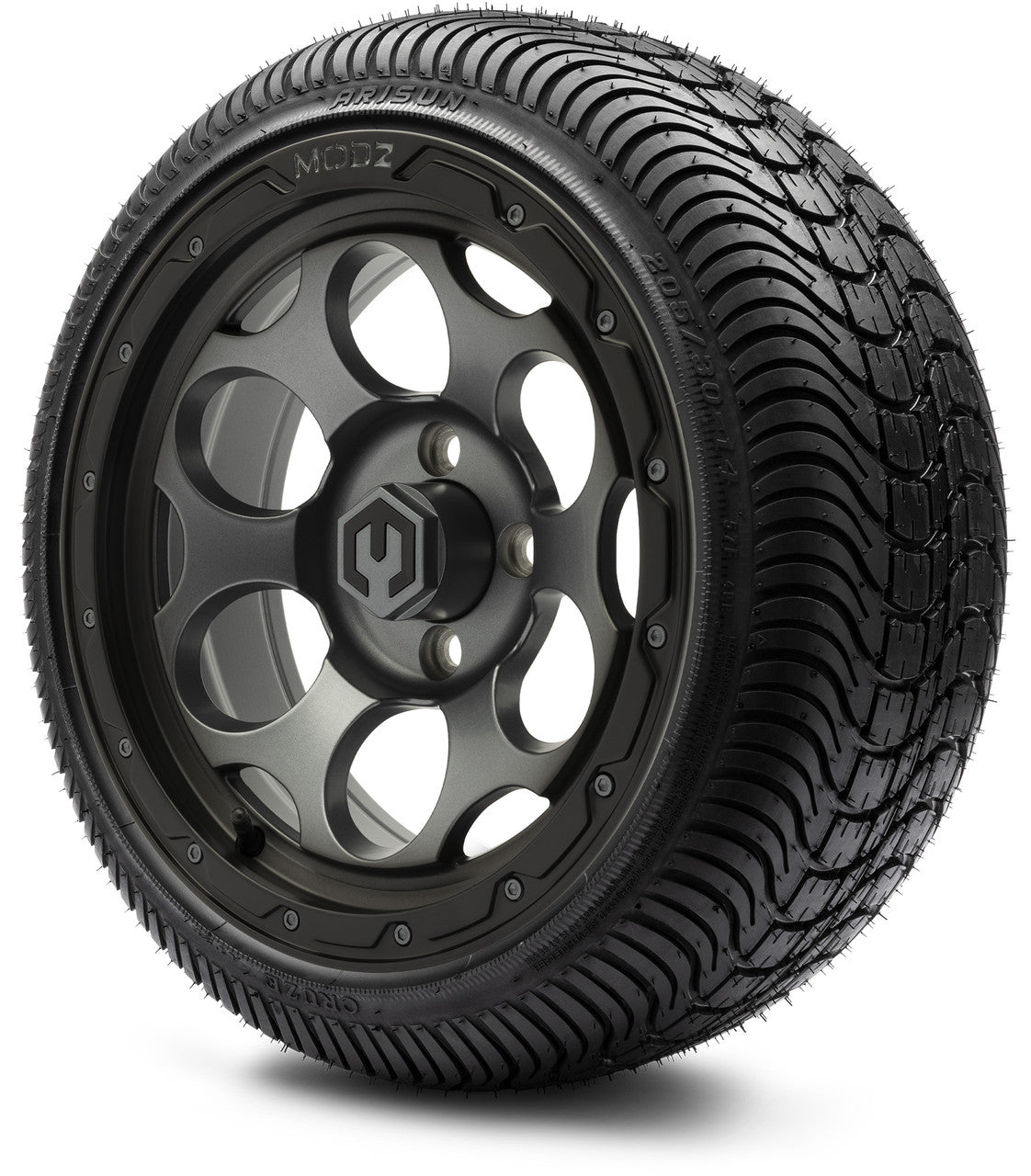 MODZ® 14" Militia Matte Gunmetal - LowPro Street Tire and Wheels Combo
