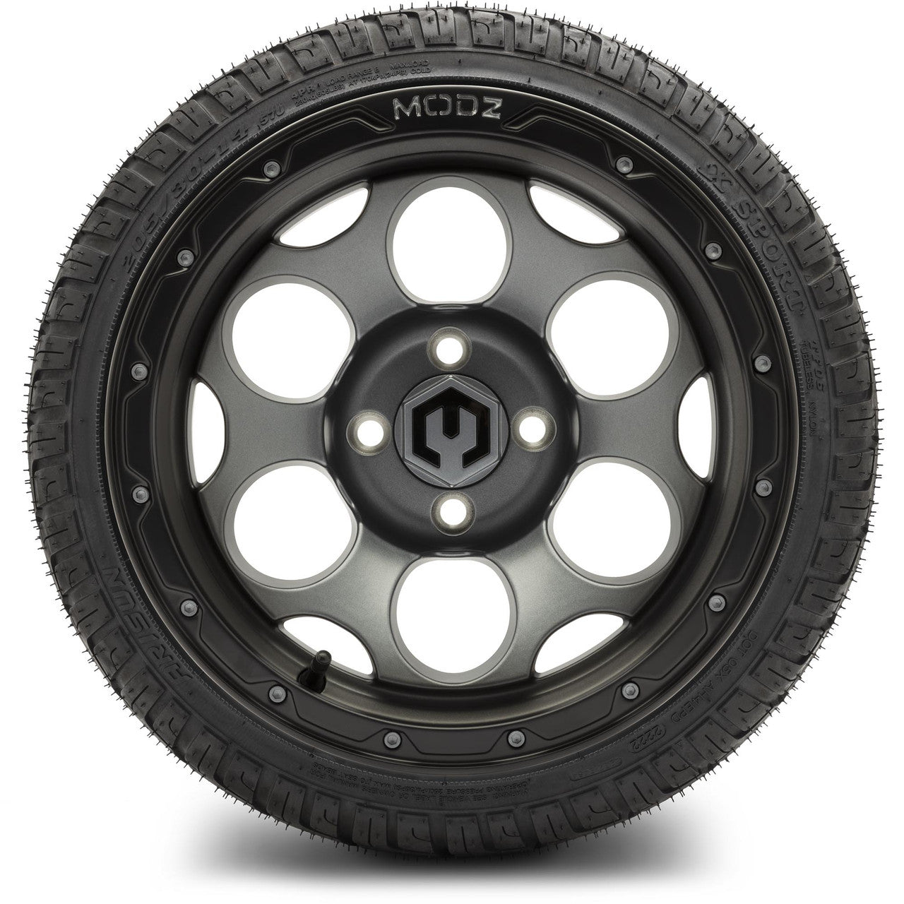 MODZ® 14" Militia Matte Gunmetal - LowPro Street Tire and Wheels Combo