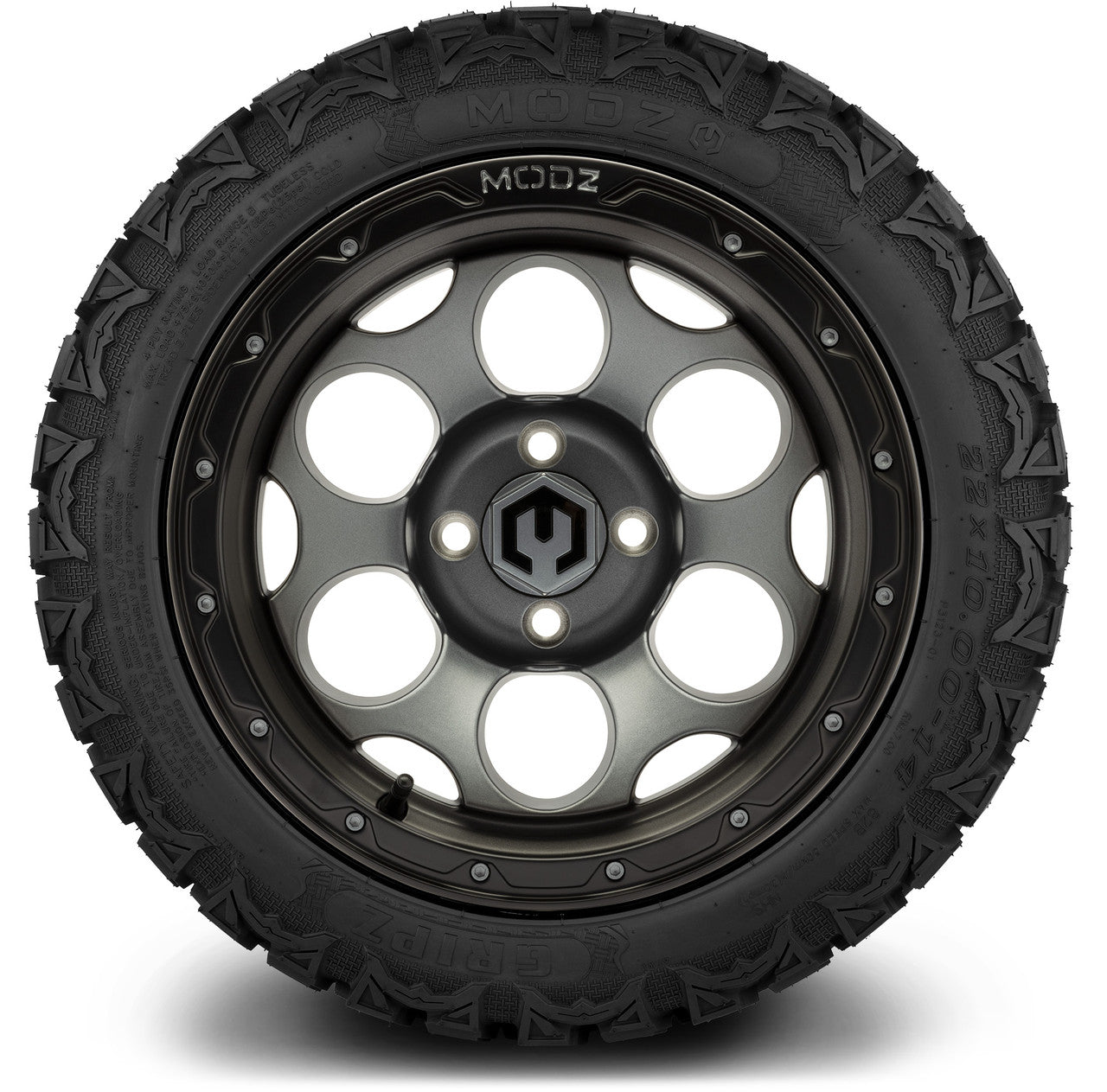 MODZ® 14" Militia Matte Gunmetal - Lifted Tires and Wheels Combo