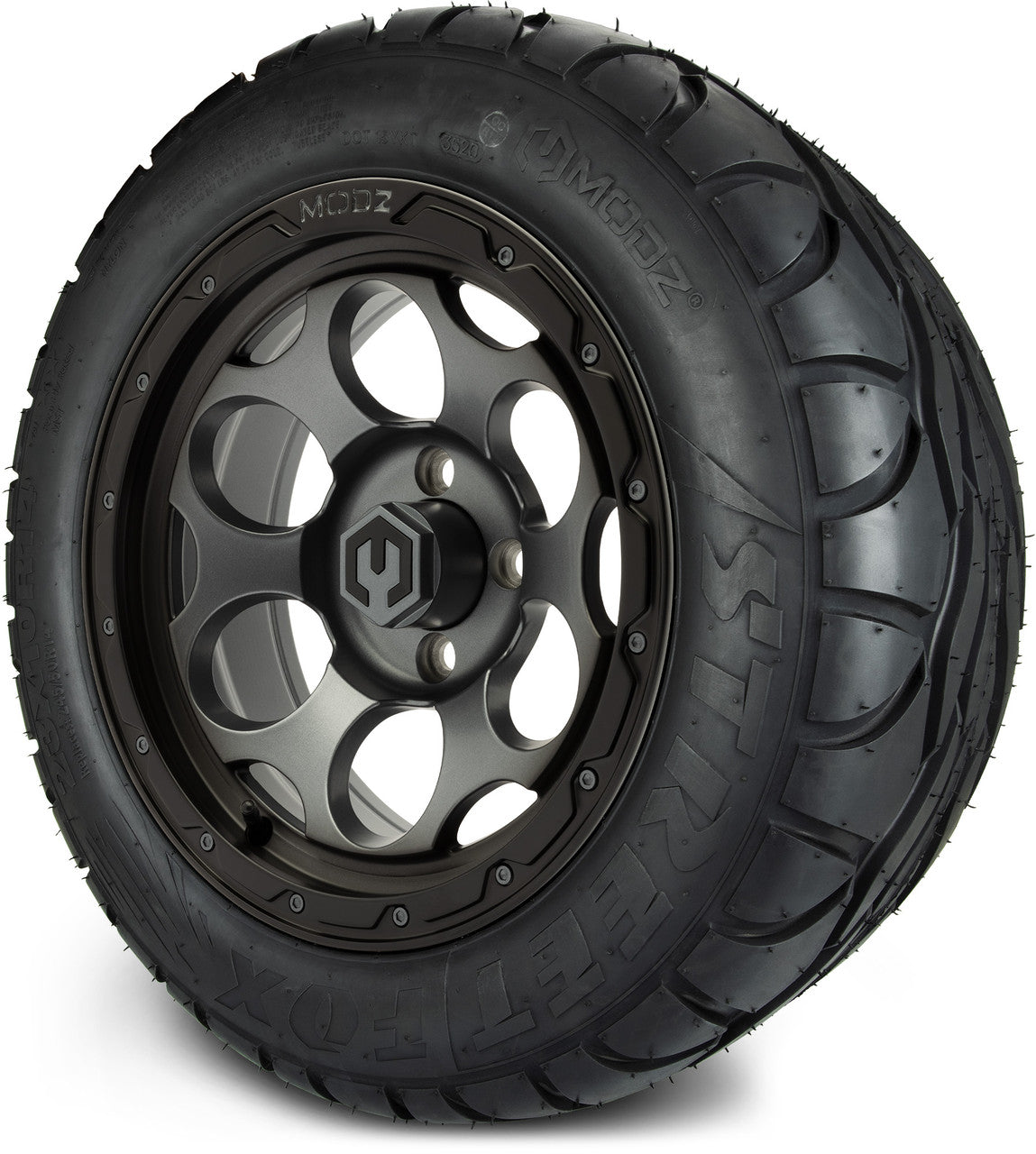 MODZ® 14" Militia Matte Gunmetal - Lifted Tires and Wheels Combo