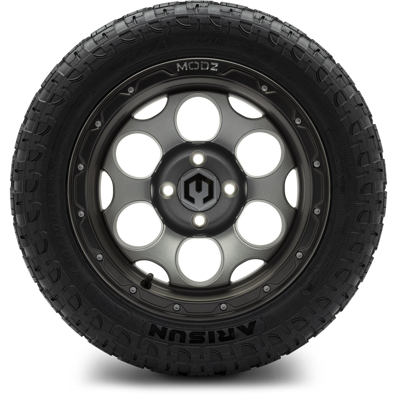 MODZ® 14" Militia Matte Gunmetal - Lifted Tires and Wheels Combo