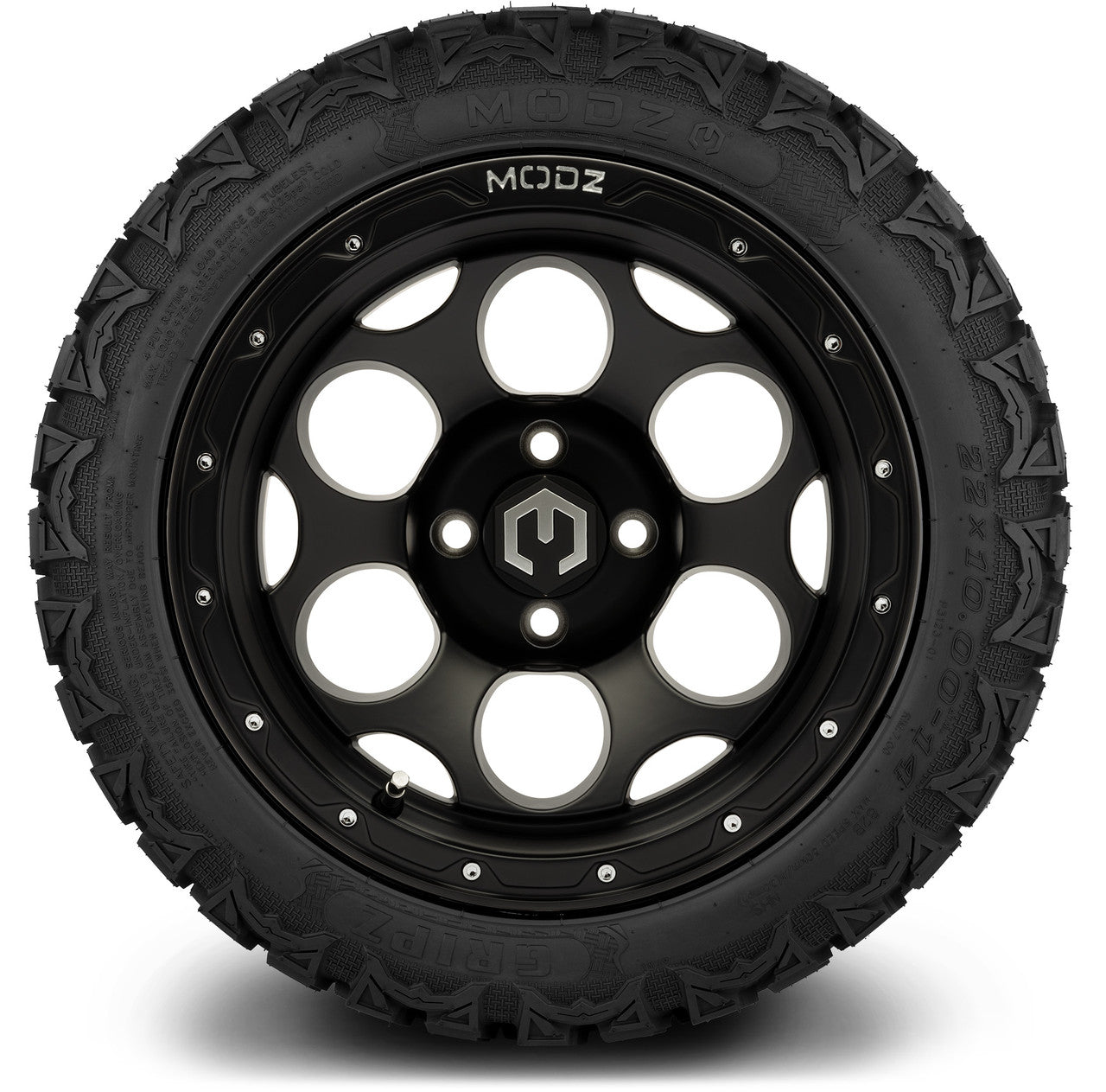 MODZ® 14" Militia Matte Black - Lifted Tires and Wheels Combo